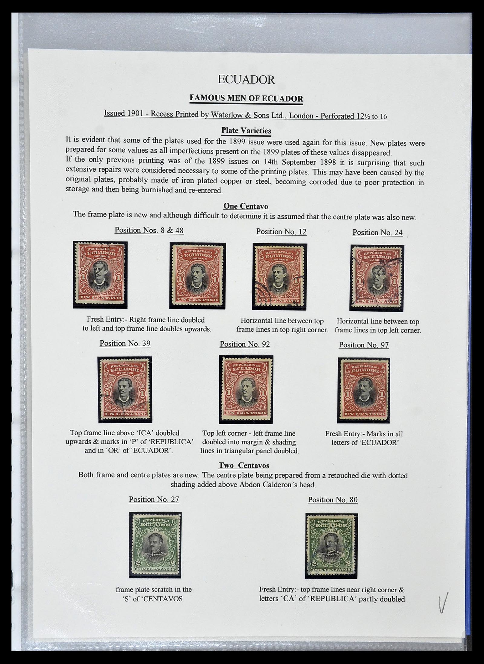 34523 015 - Postzegelverzameling 34523 Ecuador 1899-1952.