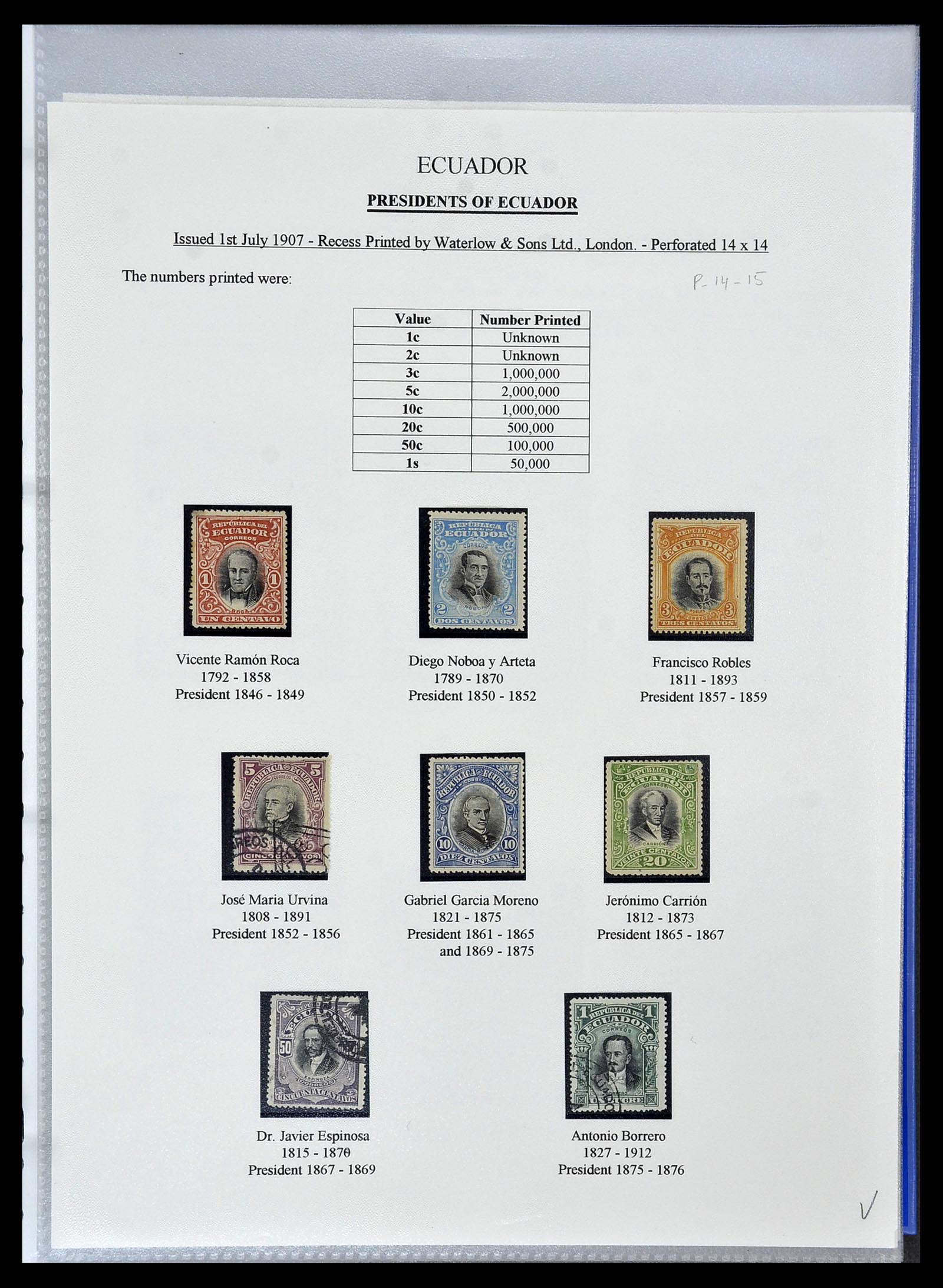 34523 018 - Postzegelverzameling 34523 Ecuador 1899-1952.