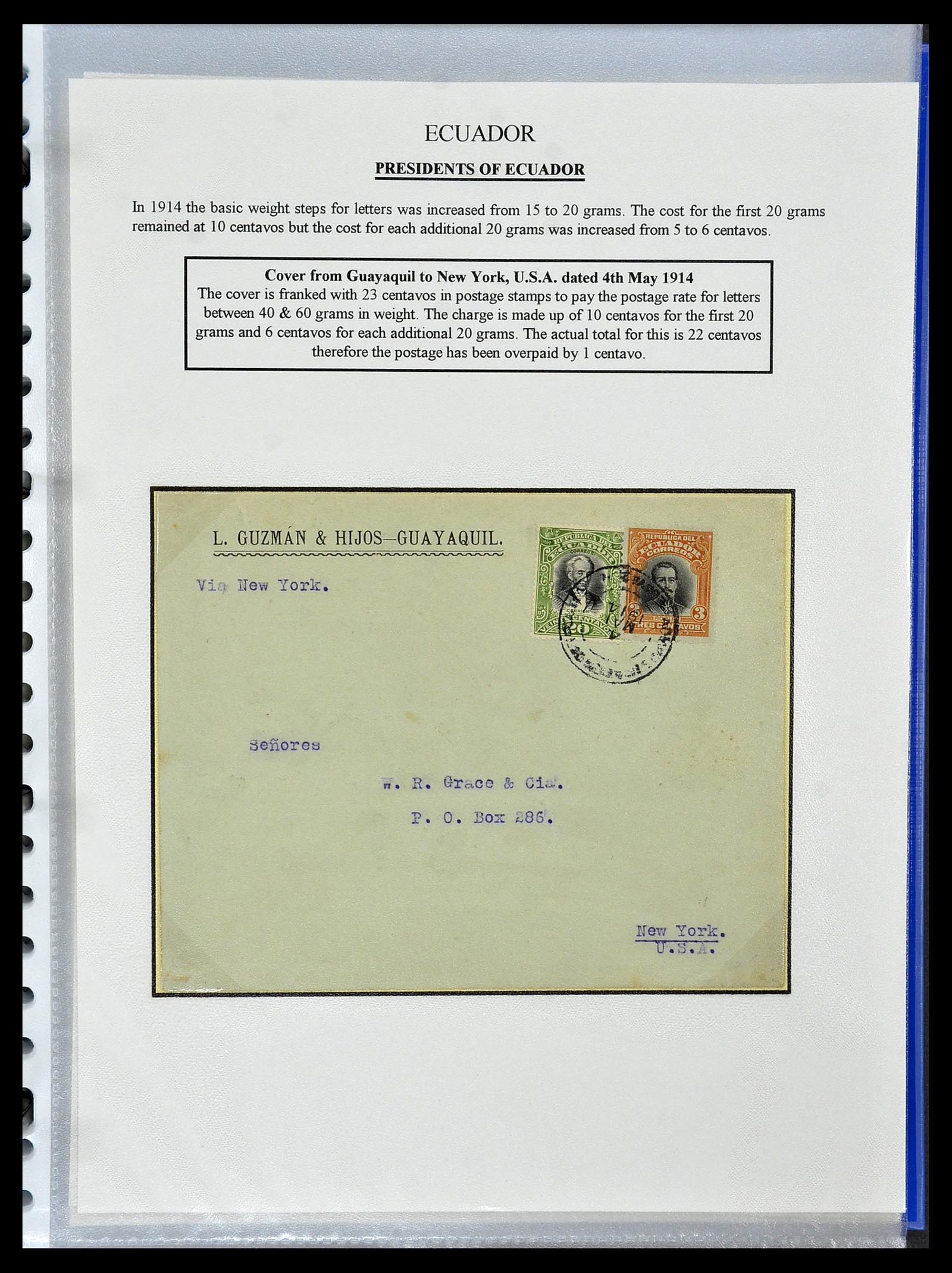 34523 029 - Postzegelverzameling 34523 Ecuador 1899-1952.