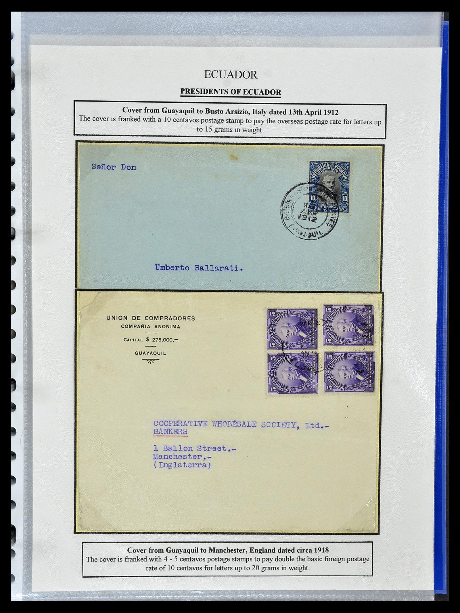 34523 031 - Postzegelverzameling 34523 Ecuador 1899-1952.