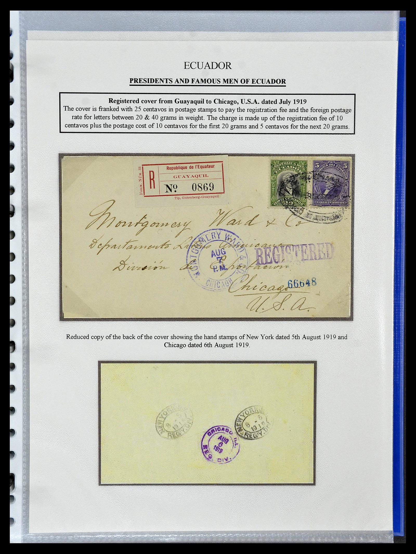 34523 033 - Postzegelverzameling 34523 Ecuador 1899-1952.