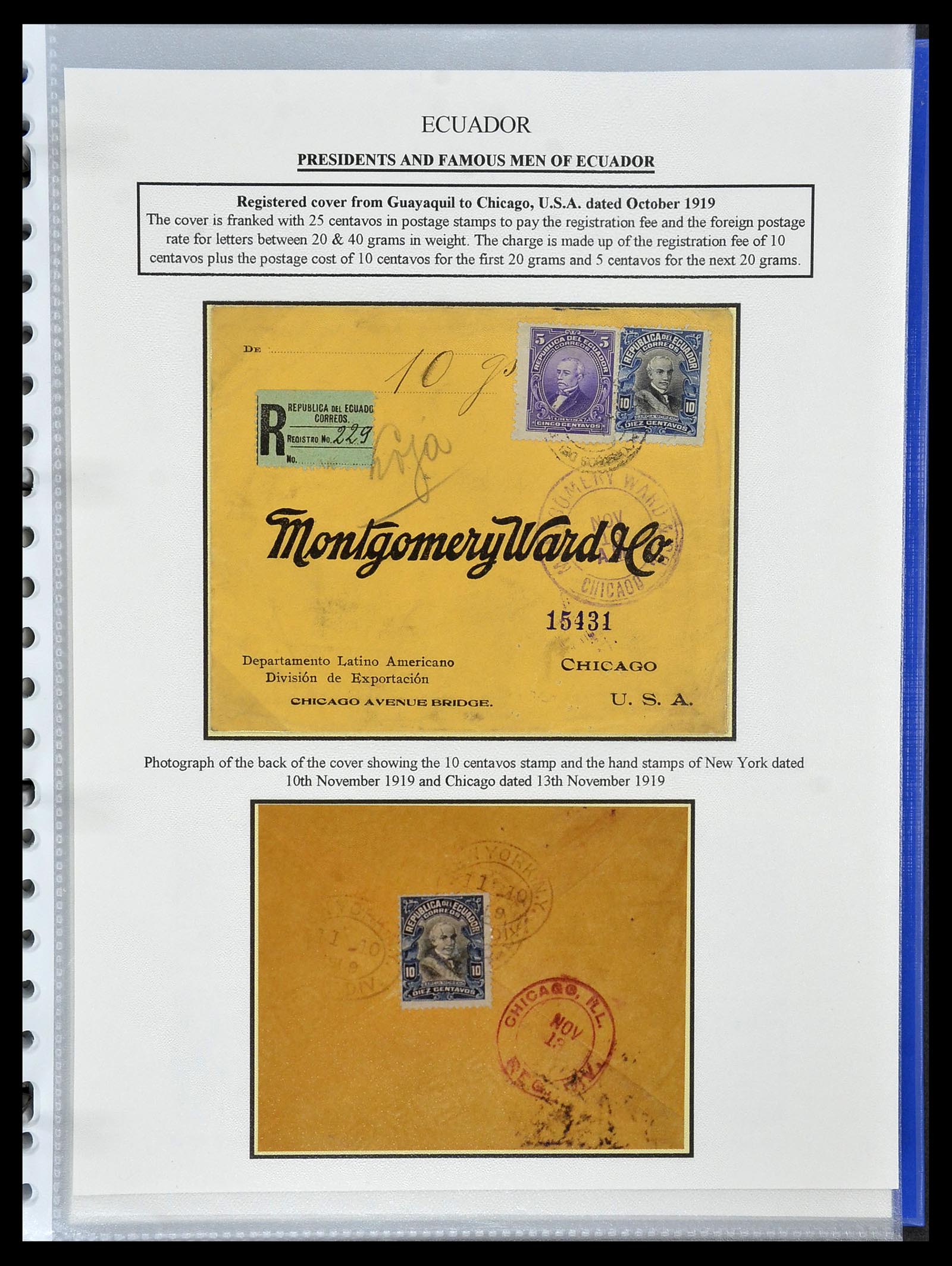 34523 034 - Postzegelverzameling 34523 Ecuador 1899-1952.