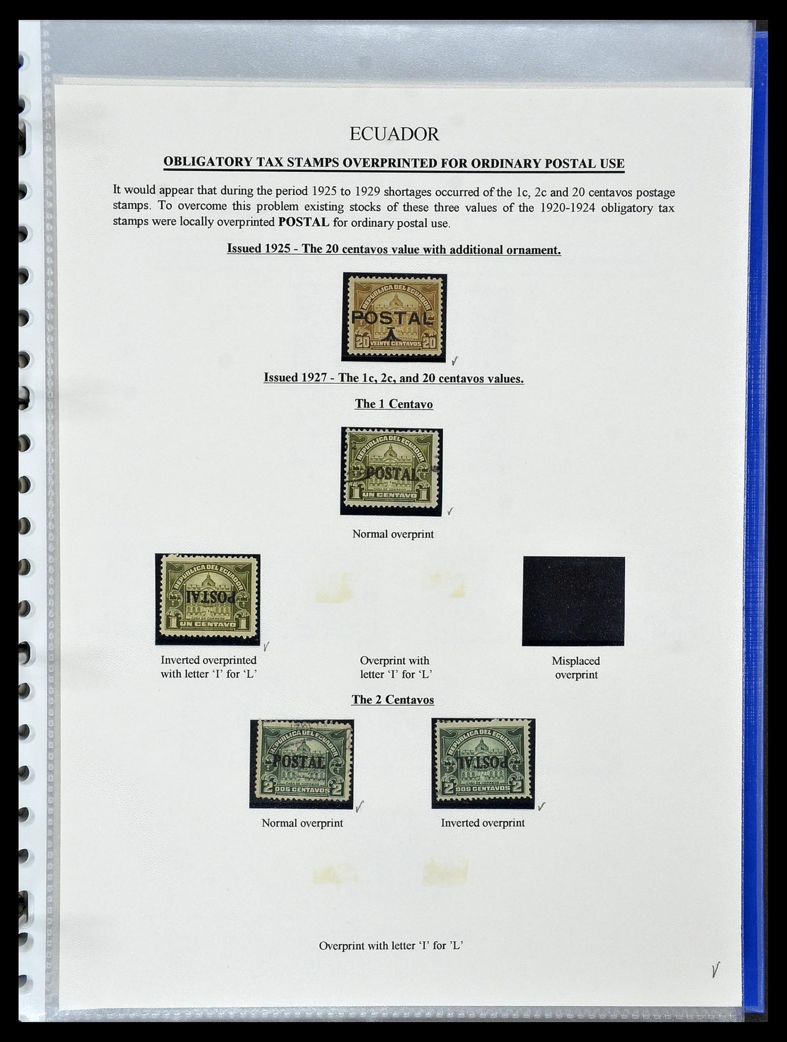 34523 040 - Stamp Collection 34523 Ecuador 1899-1952.