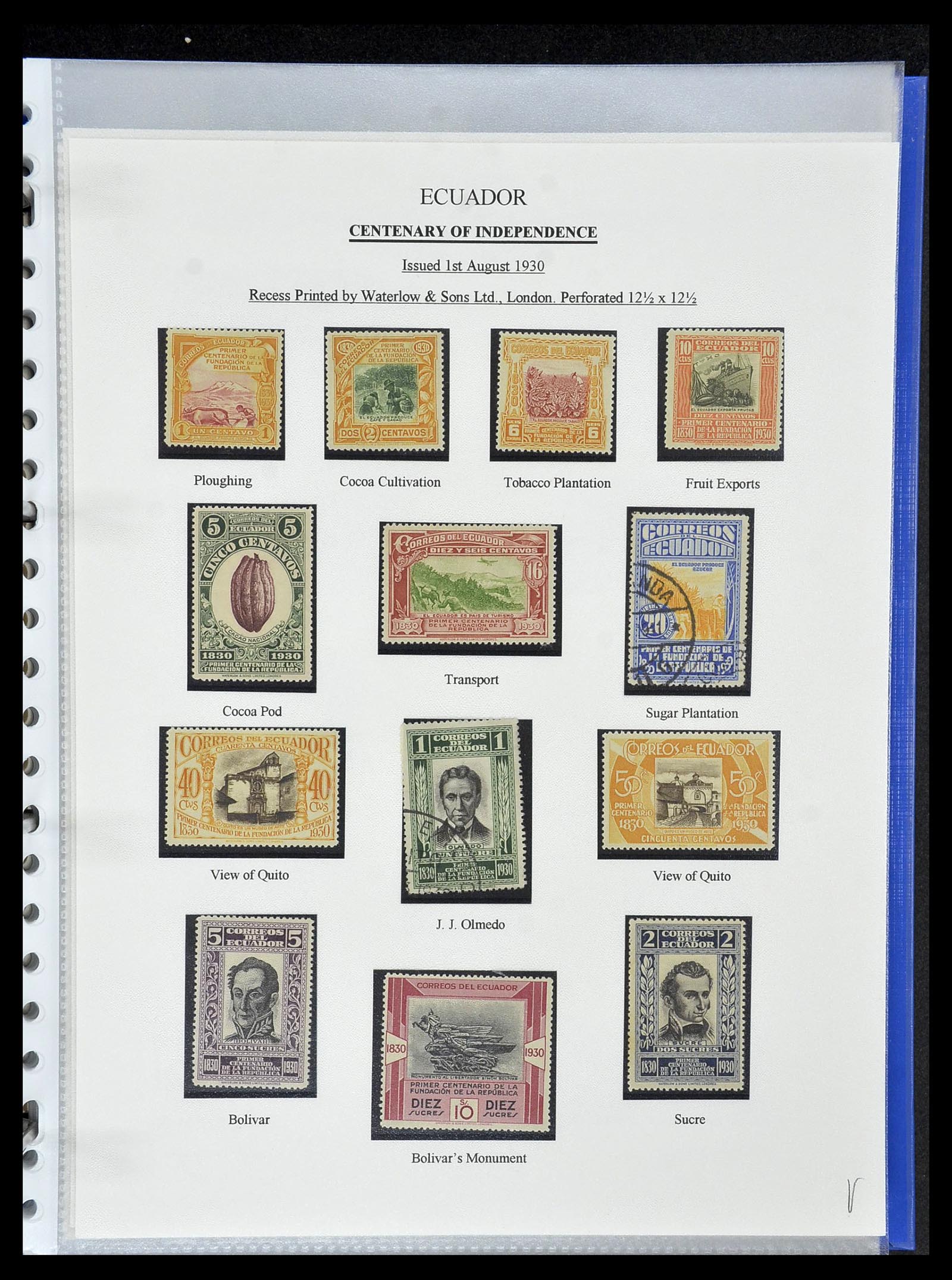 34523 044 - Postzegelverzameling 34523 Ecuador 1899-1952.