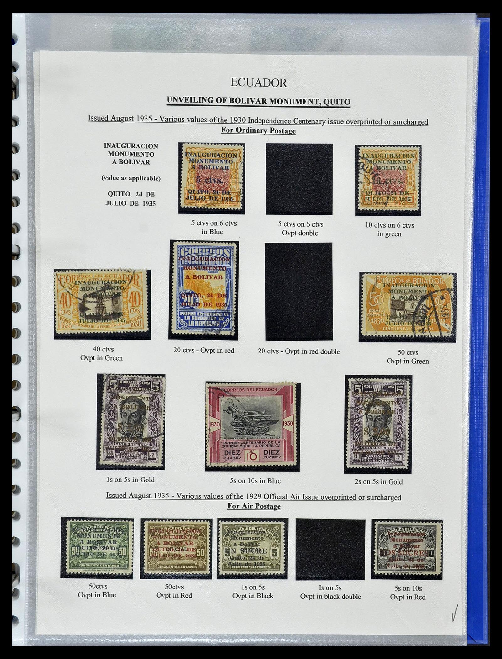 34523 049 - Postzegelverzameling 34523 Ecuador 1899-1952.