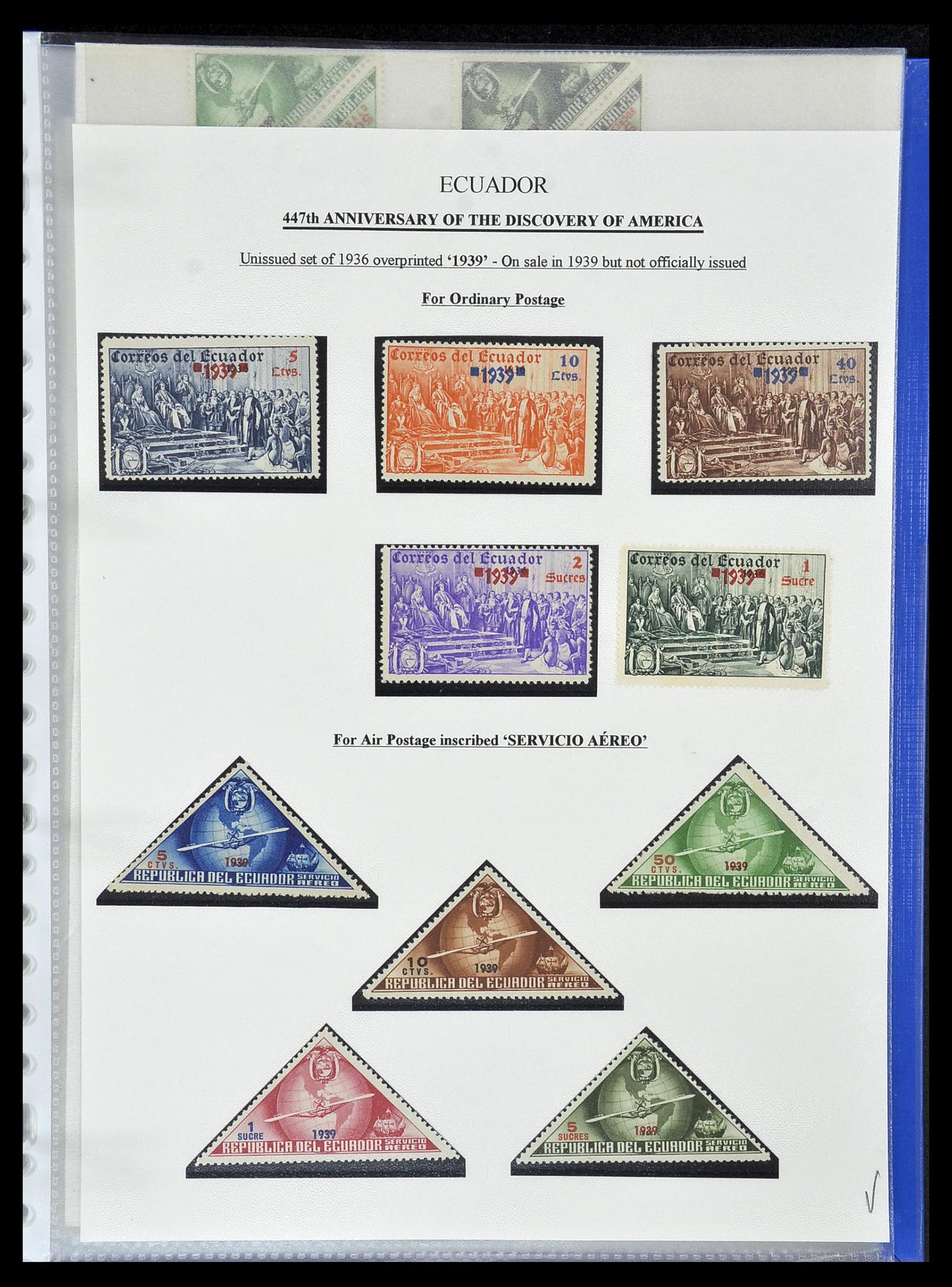 34523 054 - Postzegelverzameling 34523 Ecuador 1899-1952.