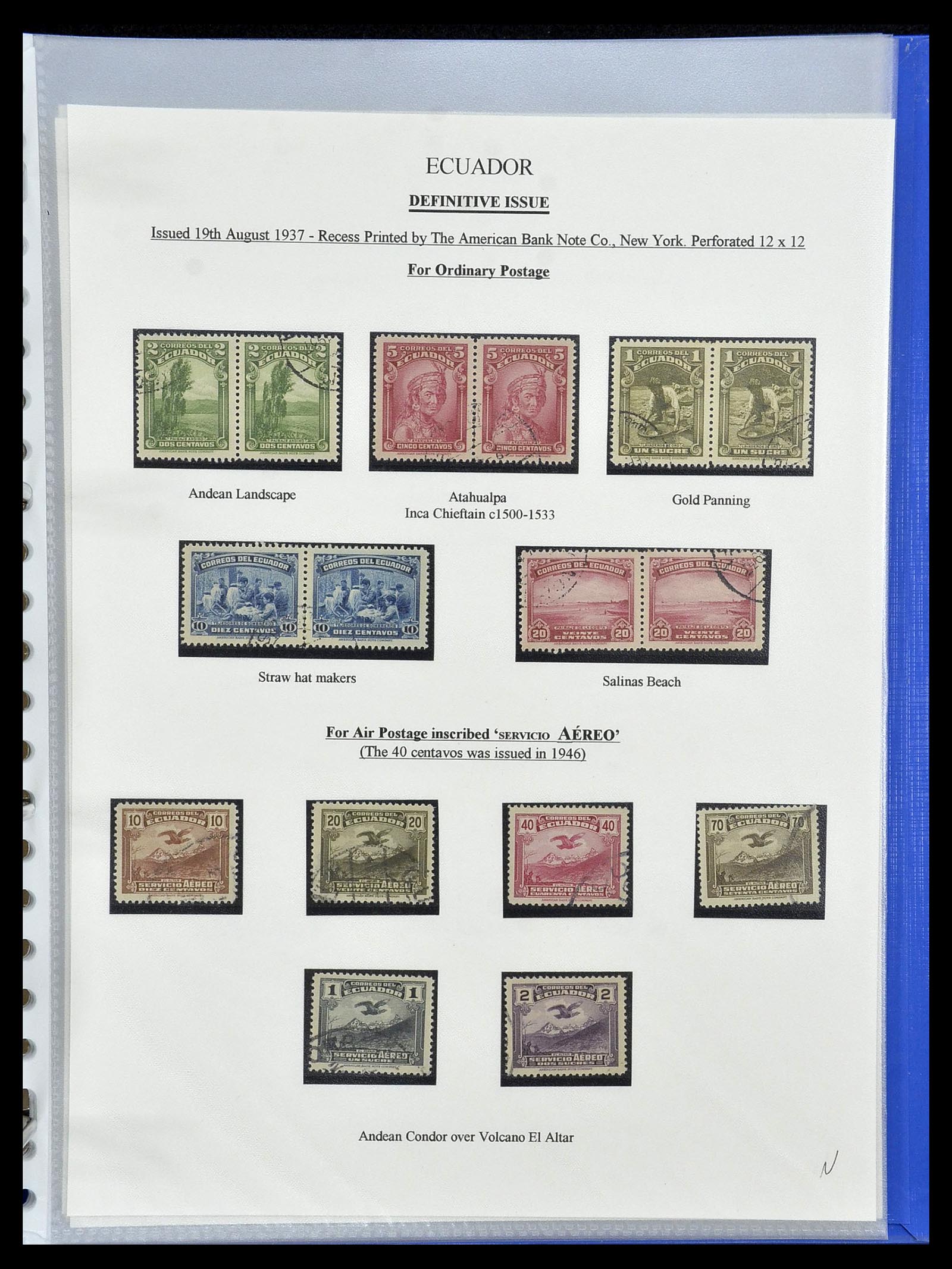 34523 058 - Postzegelverzameling 34523 Ecuador 1899-1952.