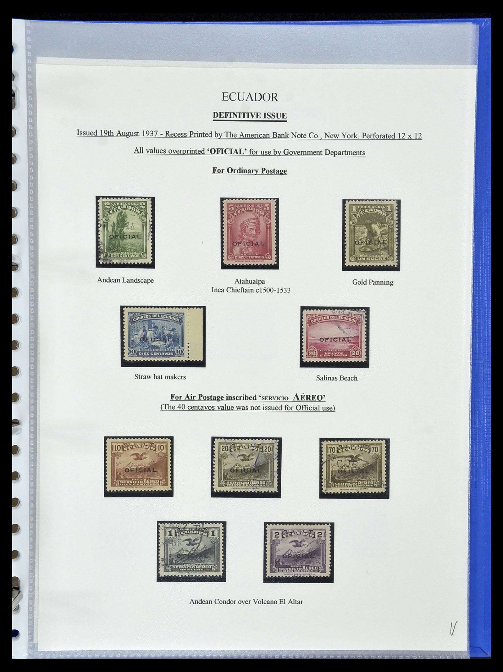 34523 060 - Postzegelverzameling 34523 Ecuador 1899-1952.