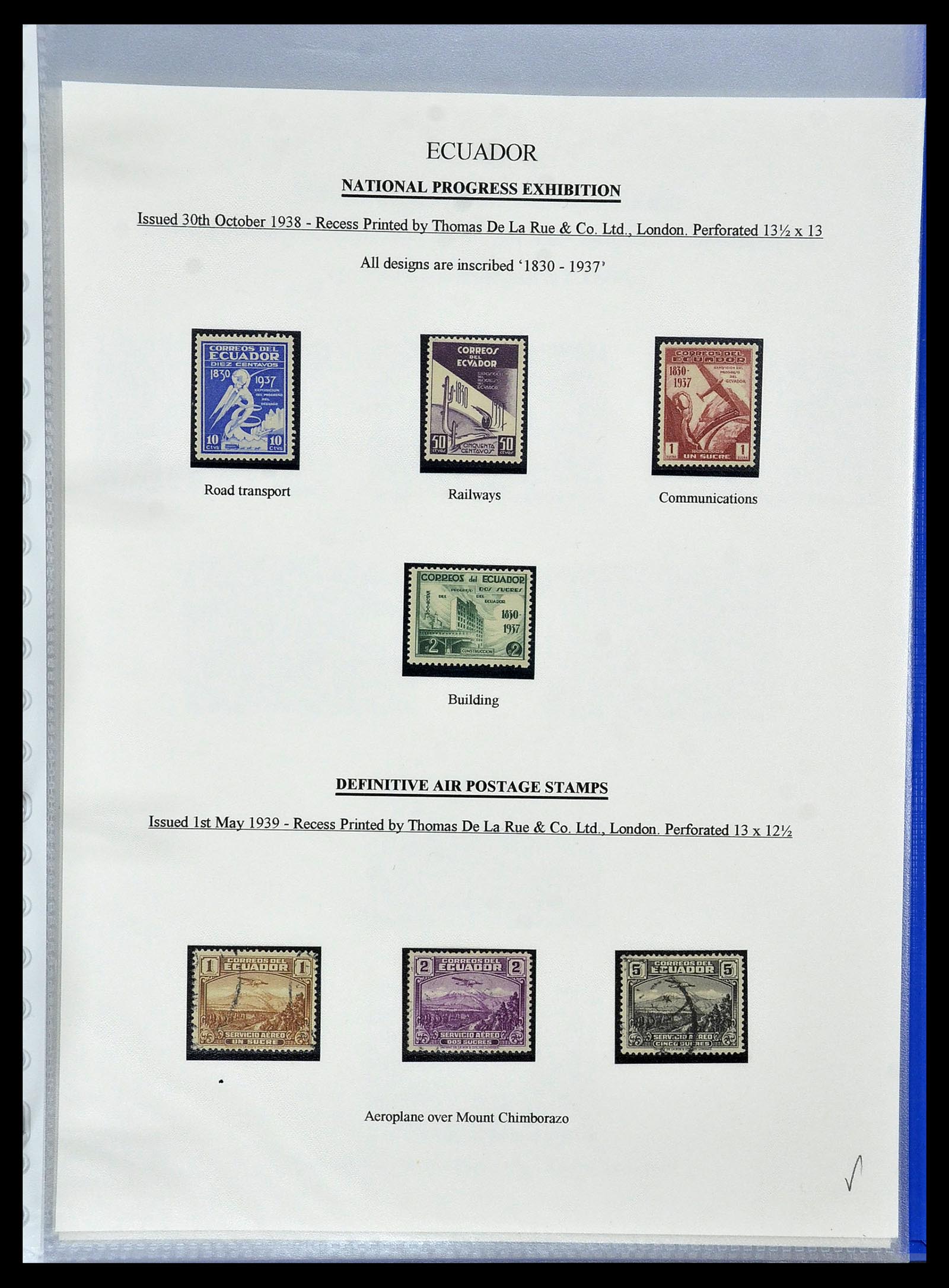 34523 061 - Postzegelverzameling 34523 Ecuador 1899-1952.