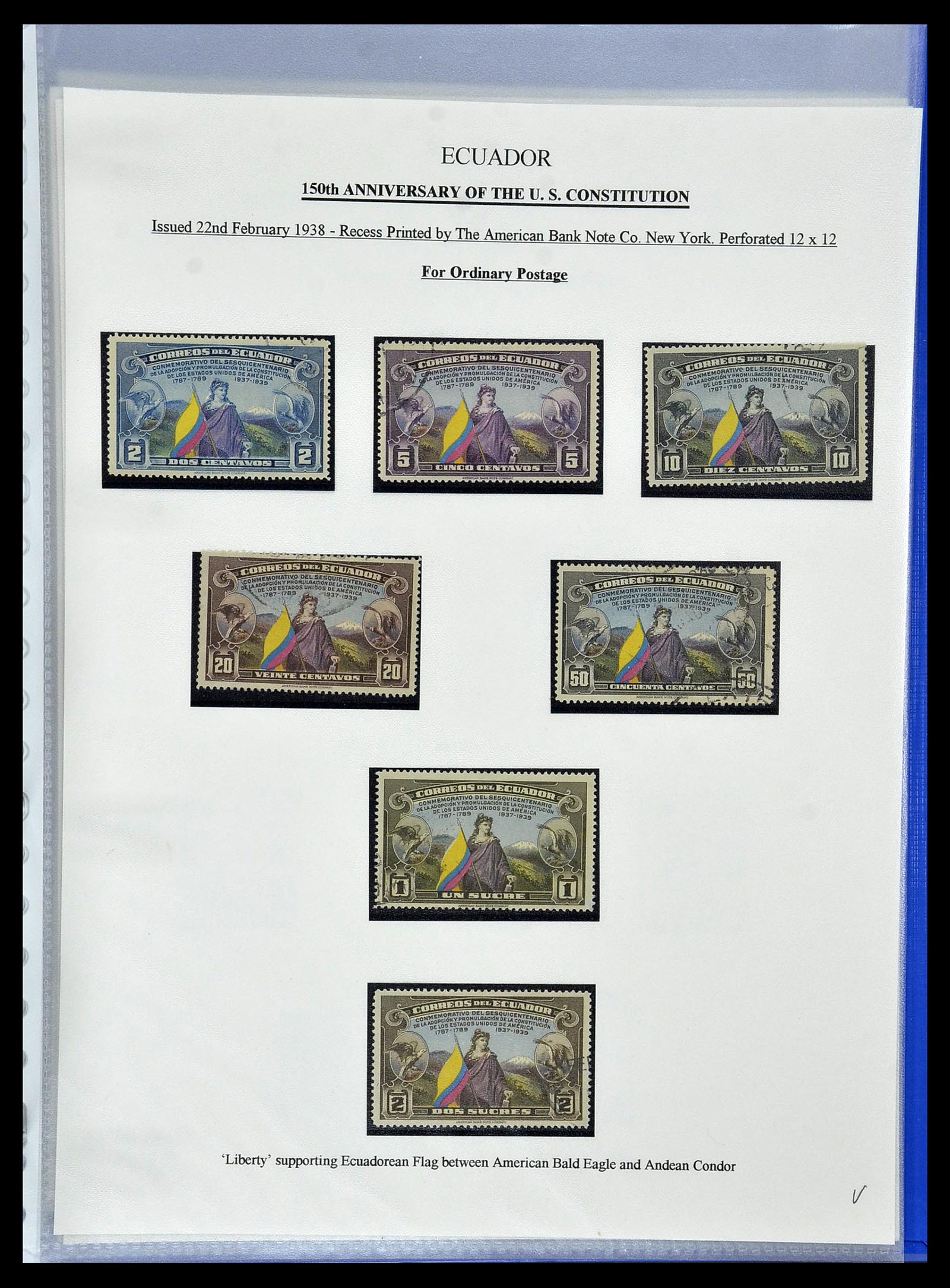 34523 063 - Postzegelverzameling 34523 Ecuador 1899-1952.