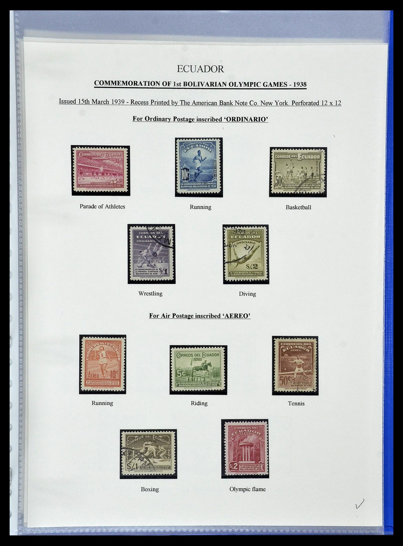 34523 064 - Postzegelverzameling 34523 Ecuador 1899-1952.