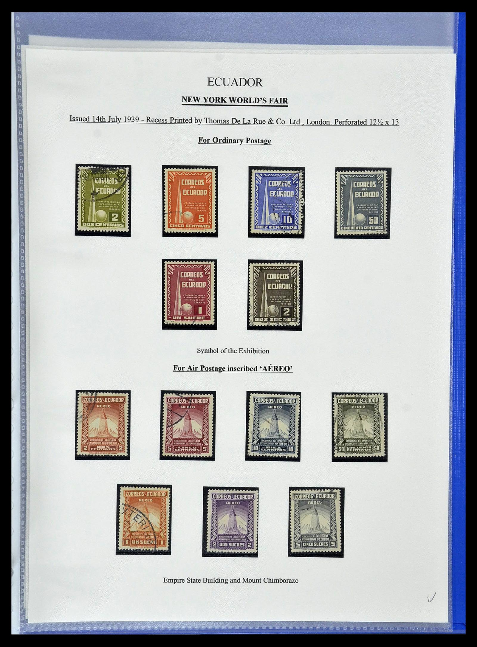 34523 066 - Postzegelverzameling 34523 Ecuador 1899-1952.