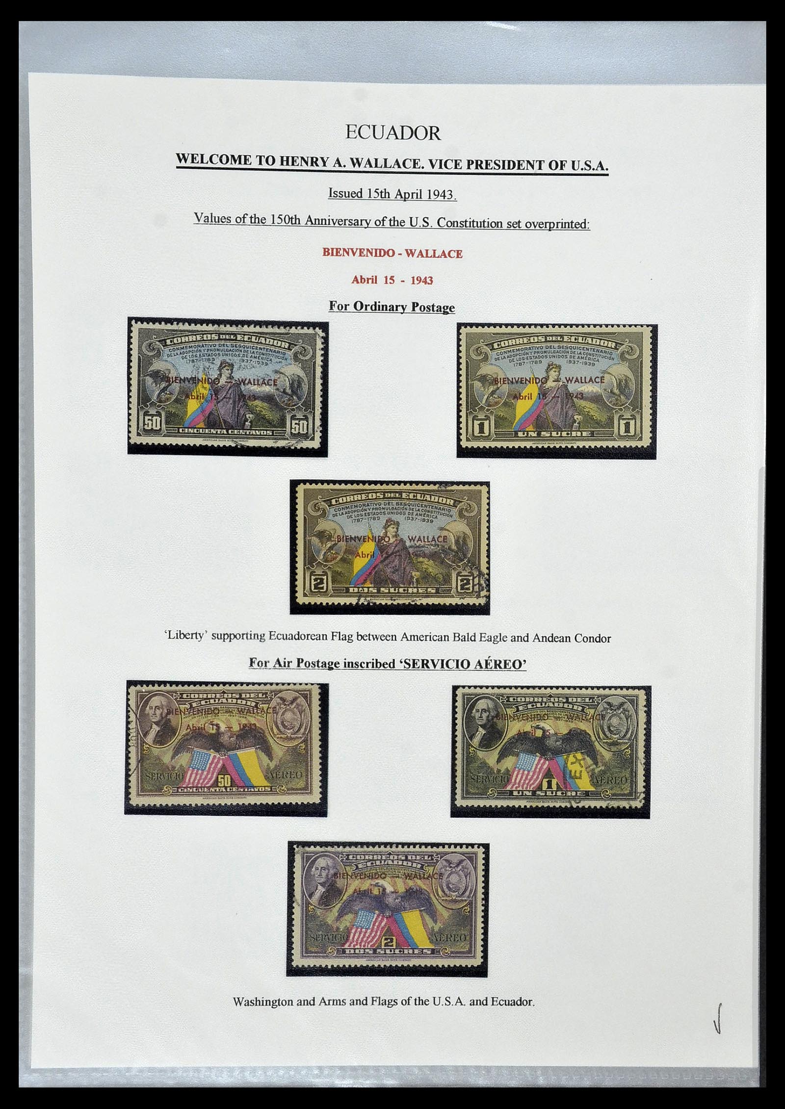34523 070 - Postzegelverzameling 34523 Ecuador 1899-1952.