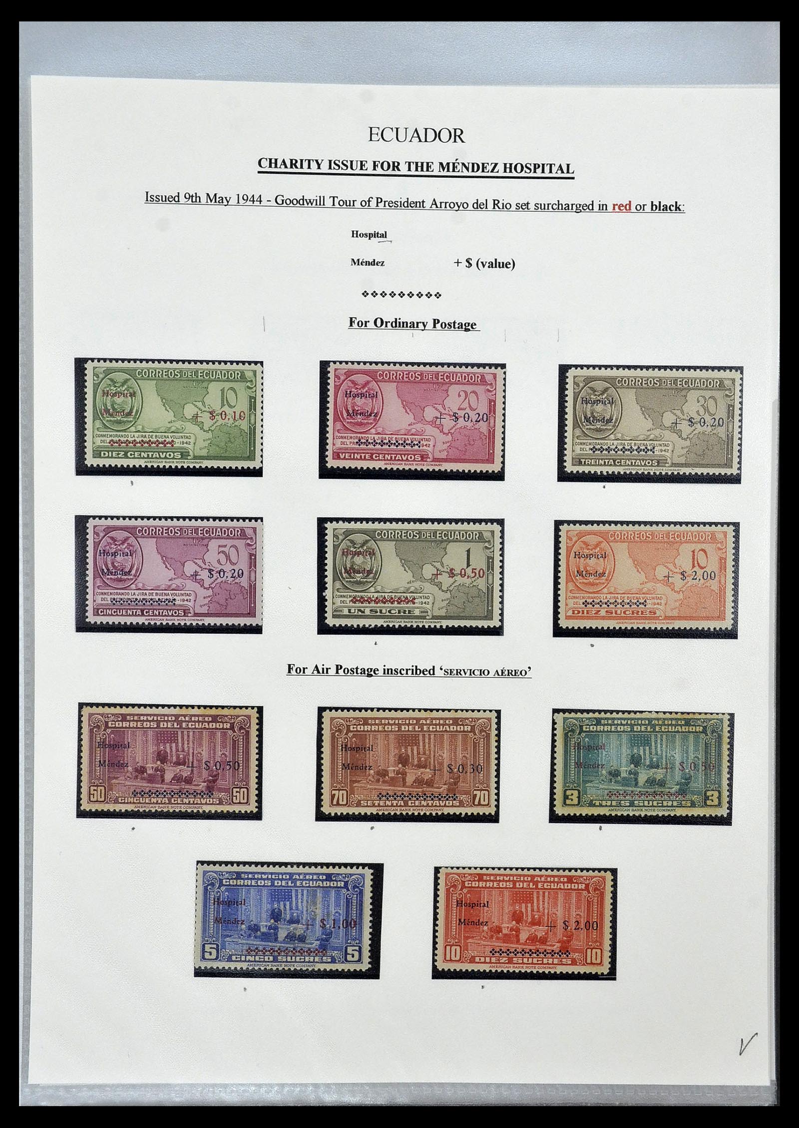 34523 072 - Postzegelverzameling 34523 Ecuador 1899-1952.