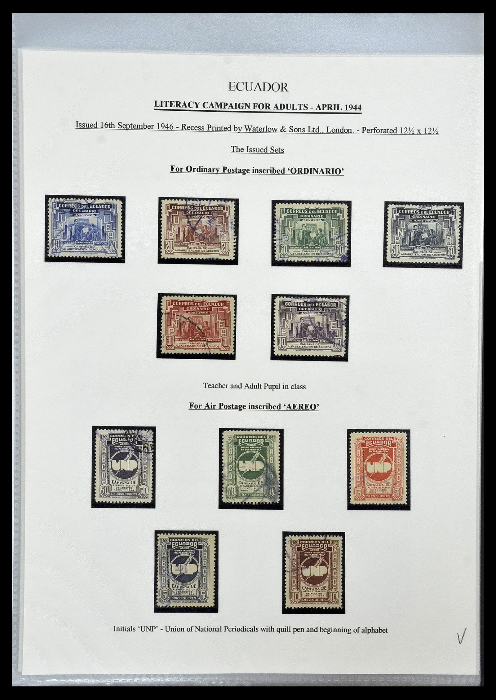 34523 073 - Postzegelverzameling 34523 Ecuador 1899-1952.