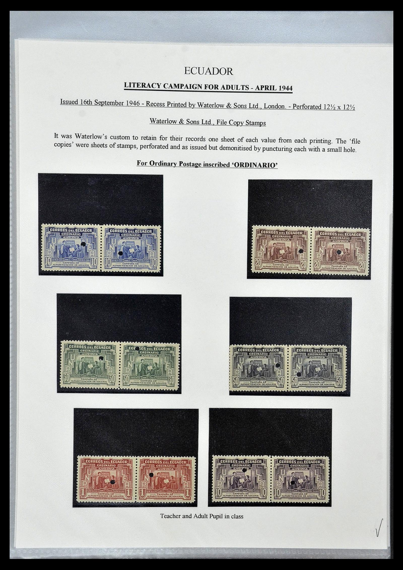 34523 074 - Postzegelverzameling 34523 Ecuador 1899-1952.