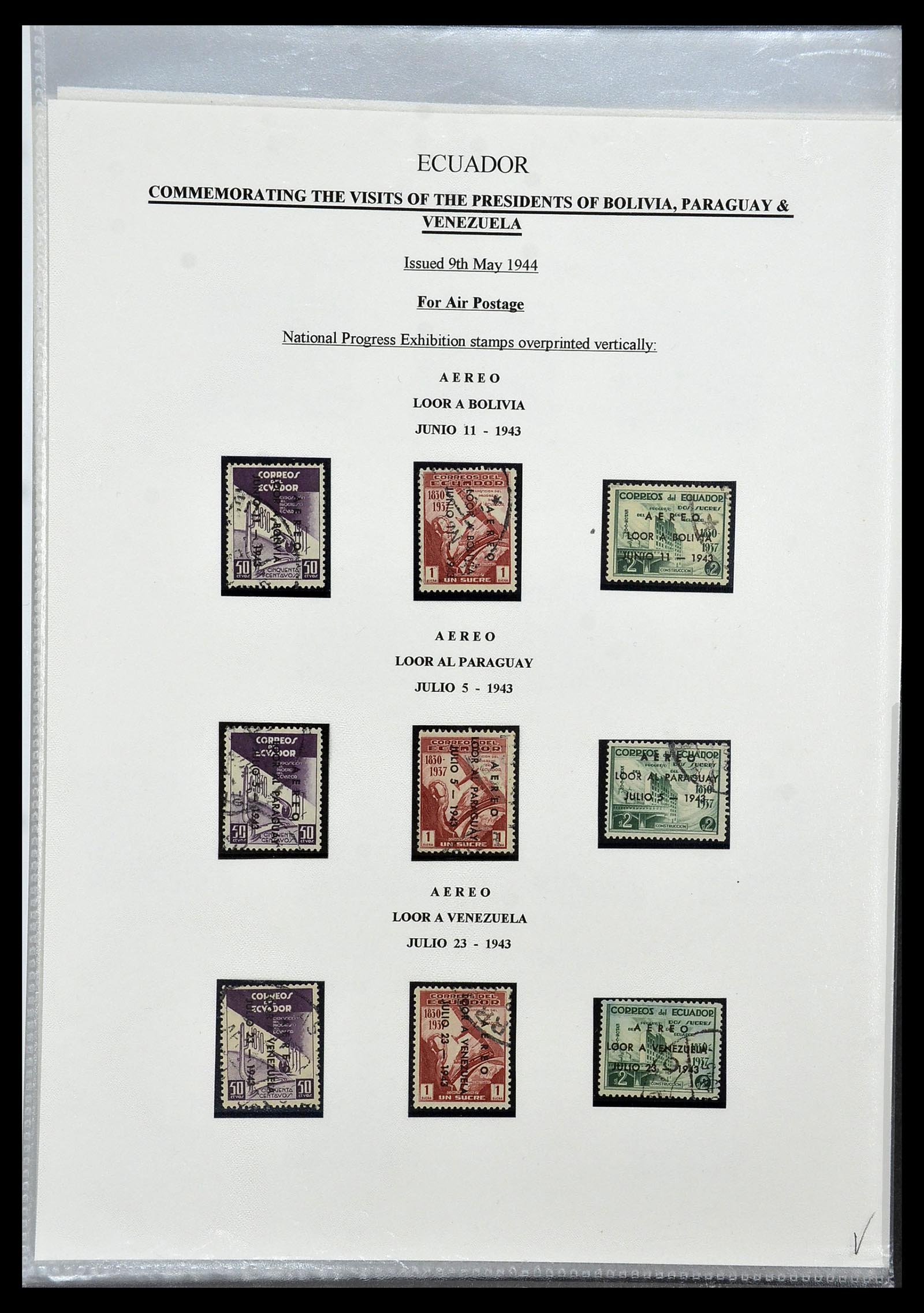 34523 077 - Postzegelverzameling 34523 Ecuador 1899-1952.