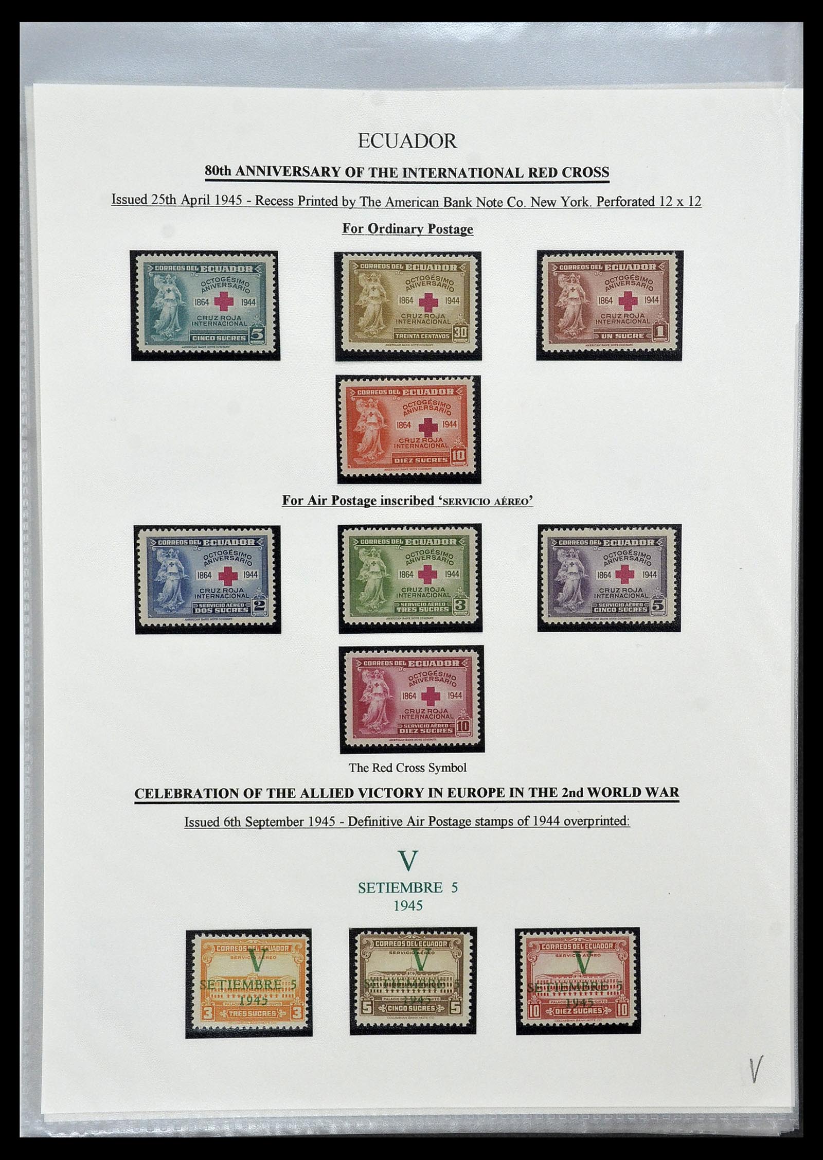34523 080 - Postzegelverzameling 34523 Ecuador 1899-1952.
