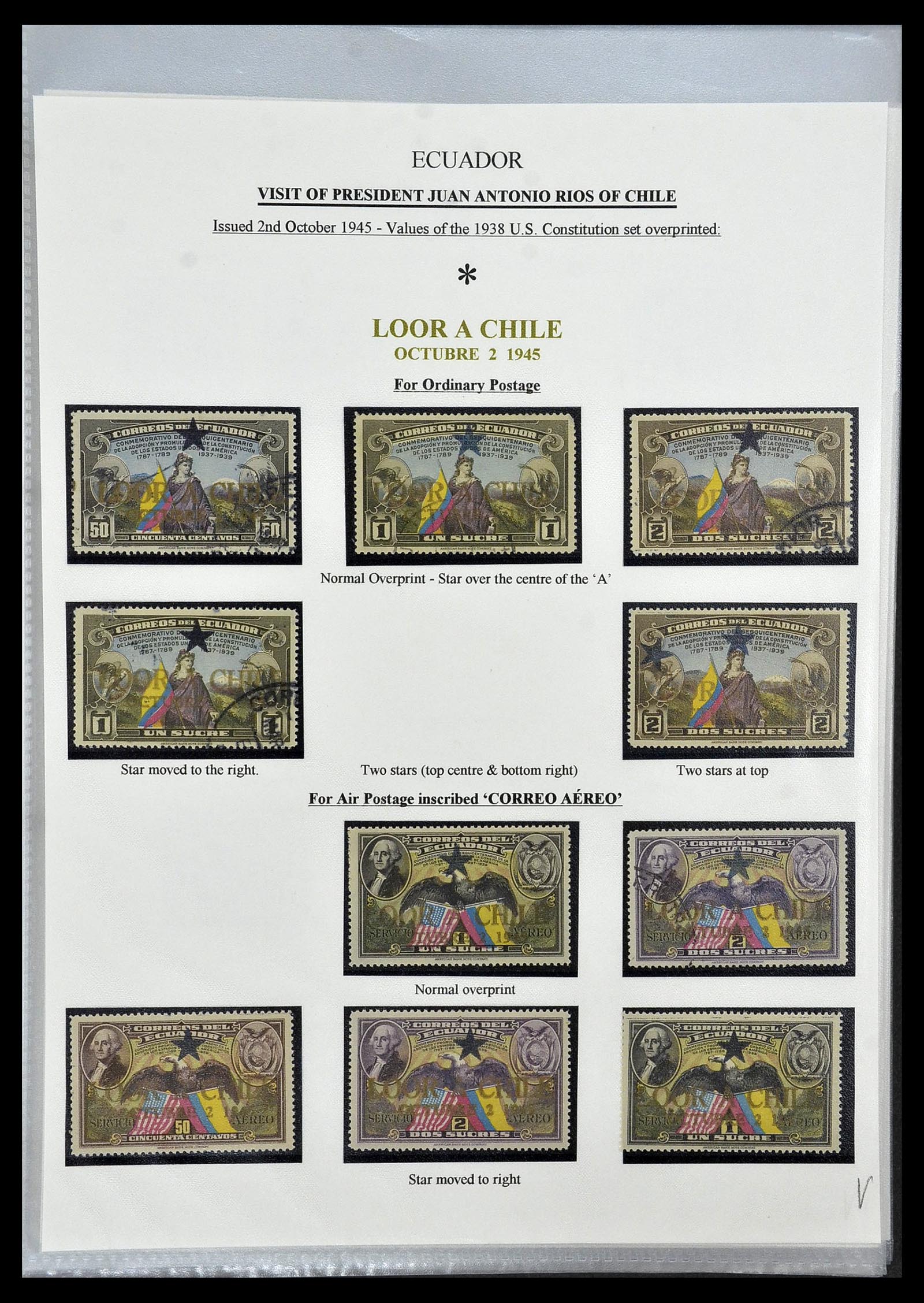34523 082 - Postzegelverzameling 34523 Ecuador 1899-1952.
