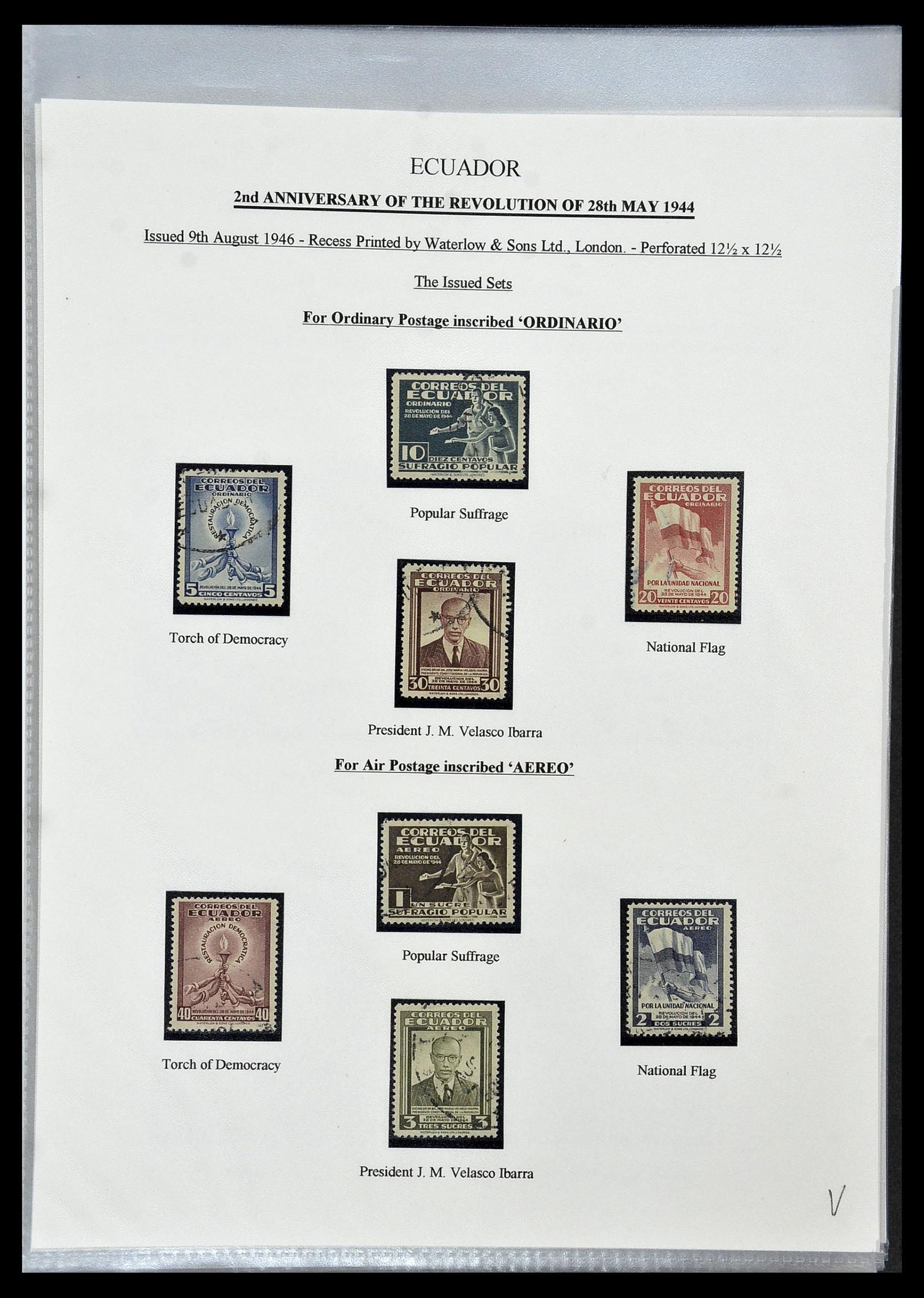 34523 087 - Postzegelverzameling 34523 Ecuador 1899-1952.