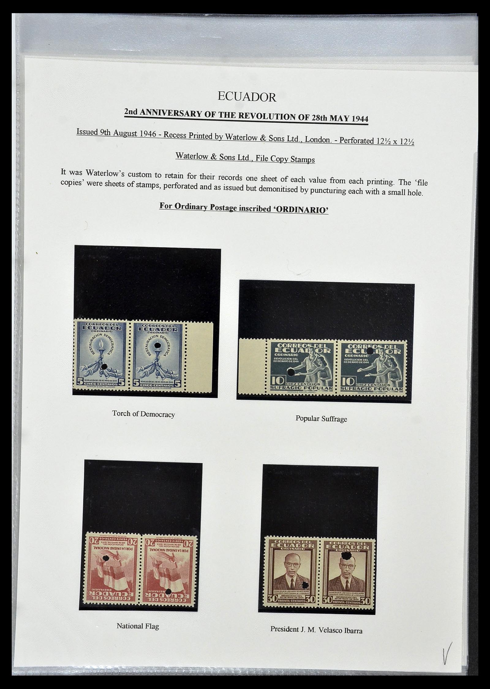 34523 088 - Postzegelverzameling 34523 Ecuador 1899-1952.