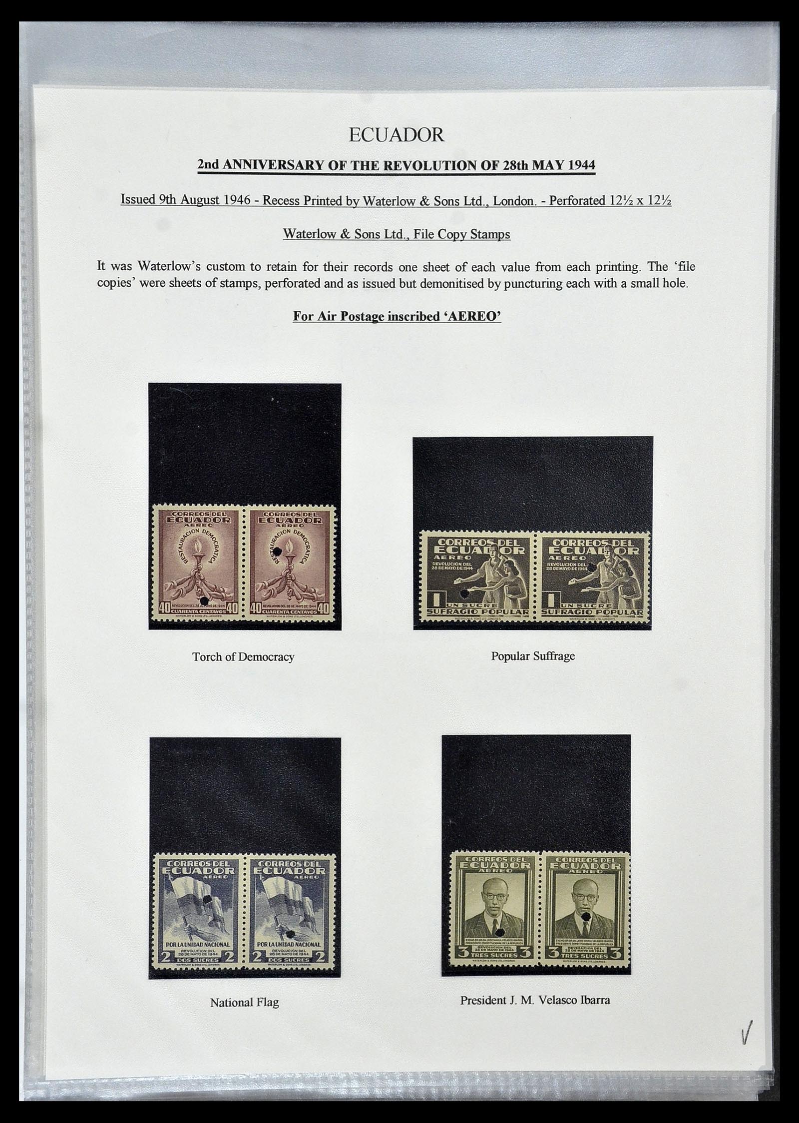 34523 089 - Postzegelverzameling 34523 Ecuador 1899-1952.
