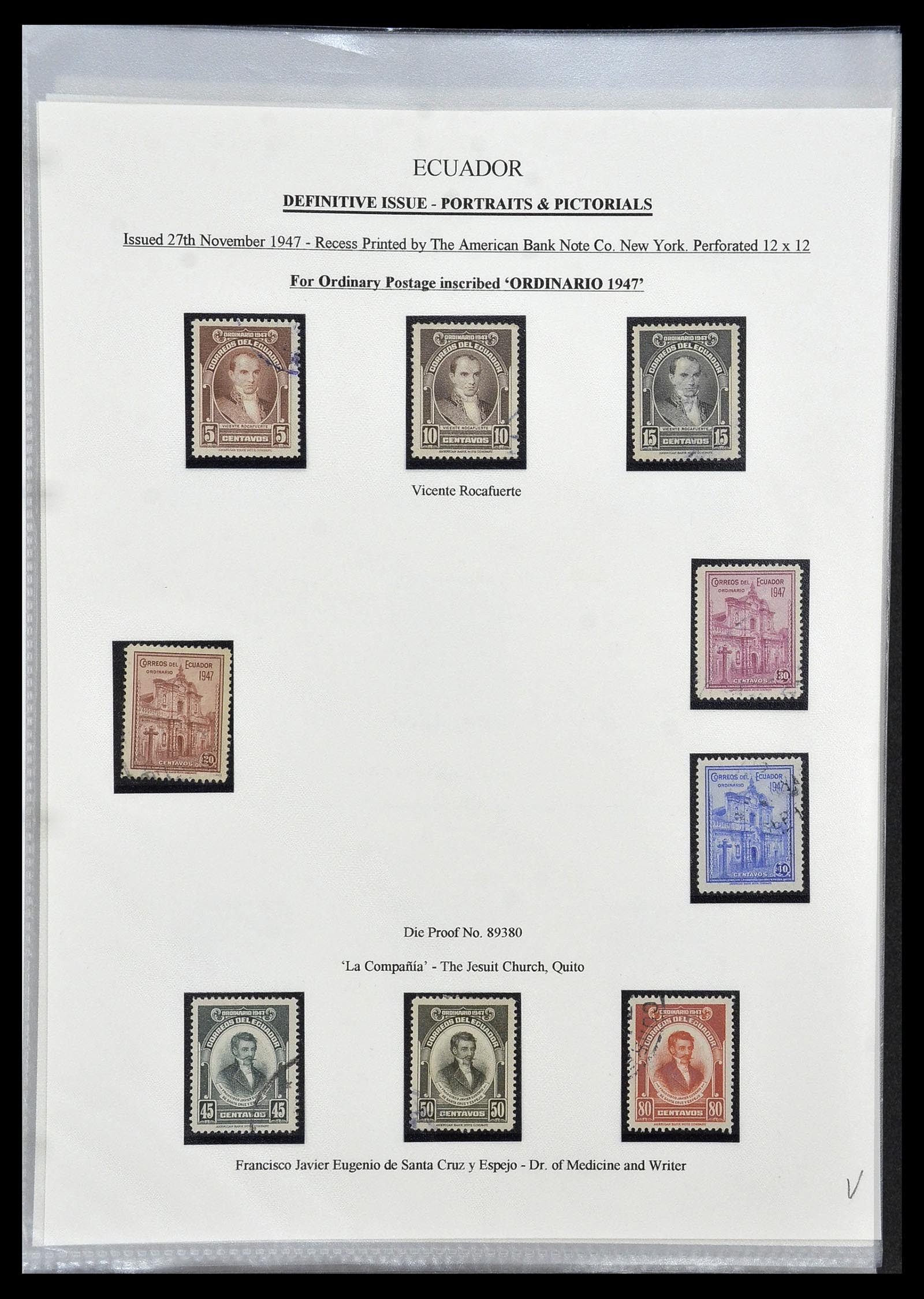 34523 091 - Postzegelverzameling 34523 Ecuador 1899-1952.