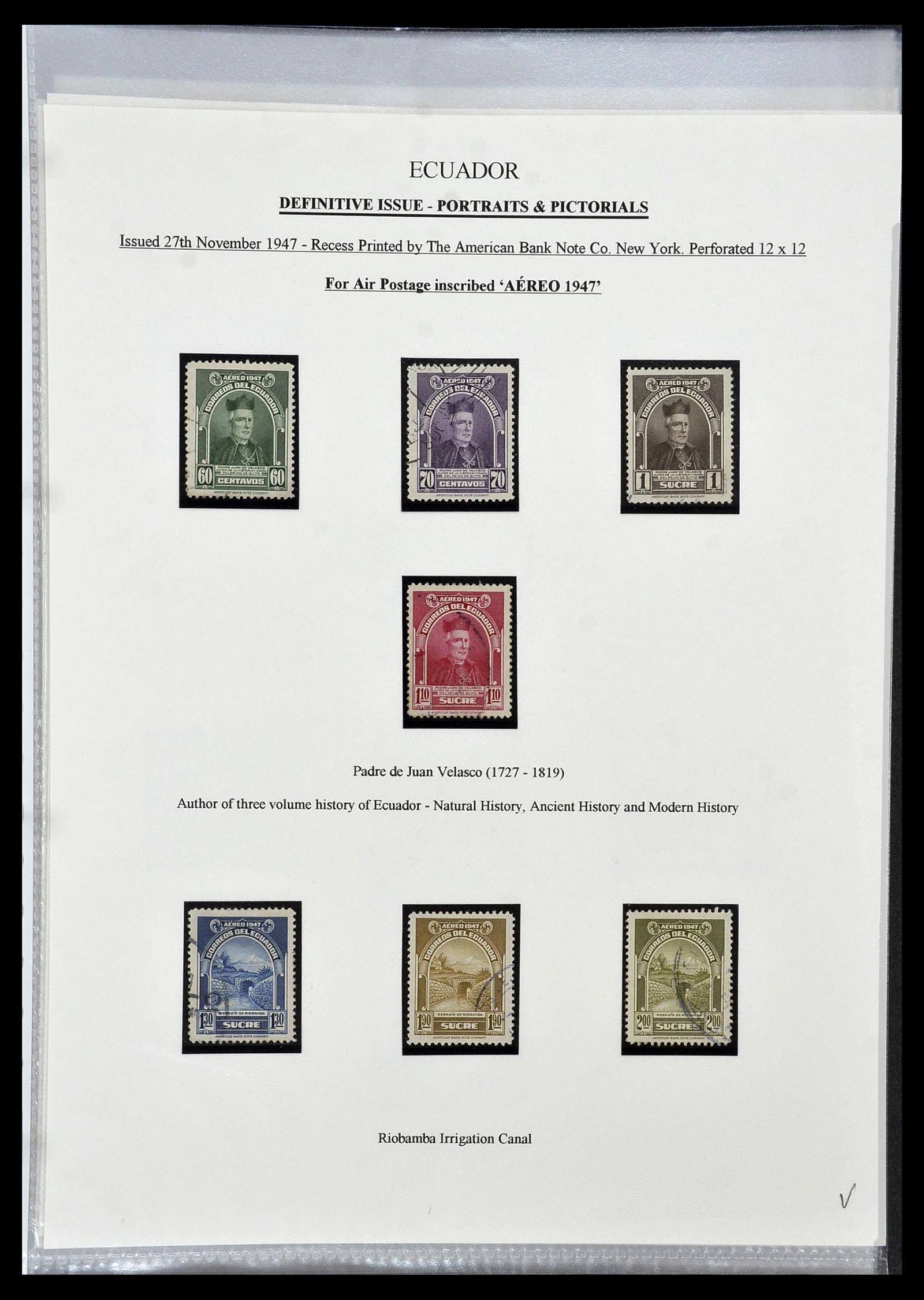 34523 092 - Postzegelverzameling 34523 Ecuador 1899-1952.
