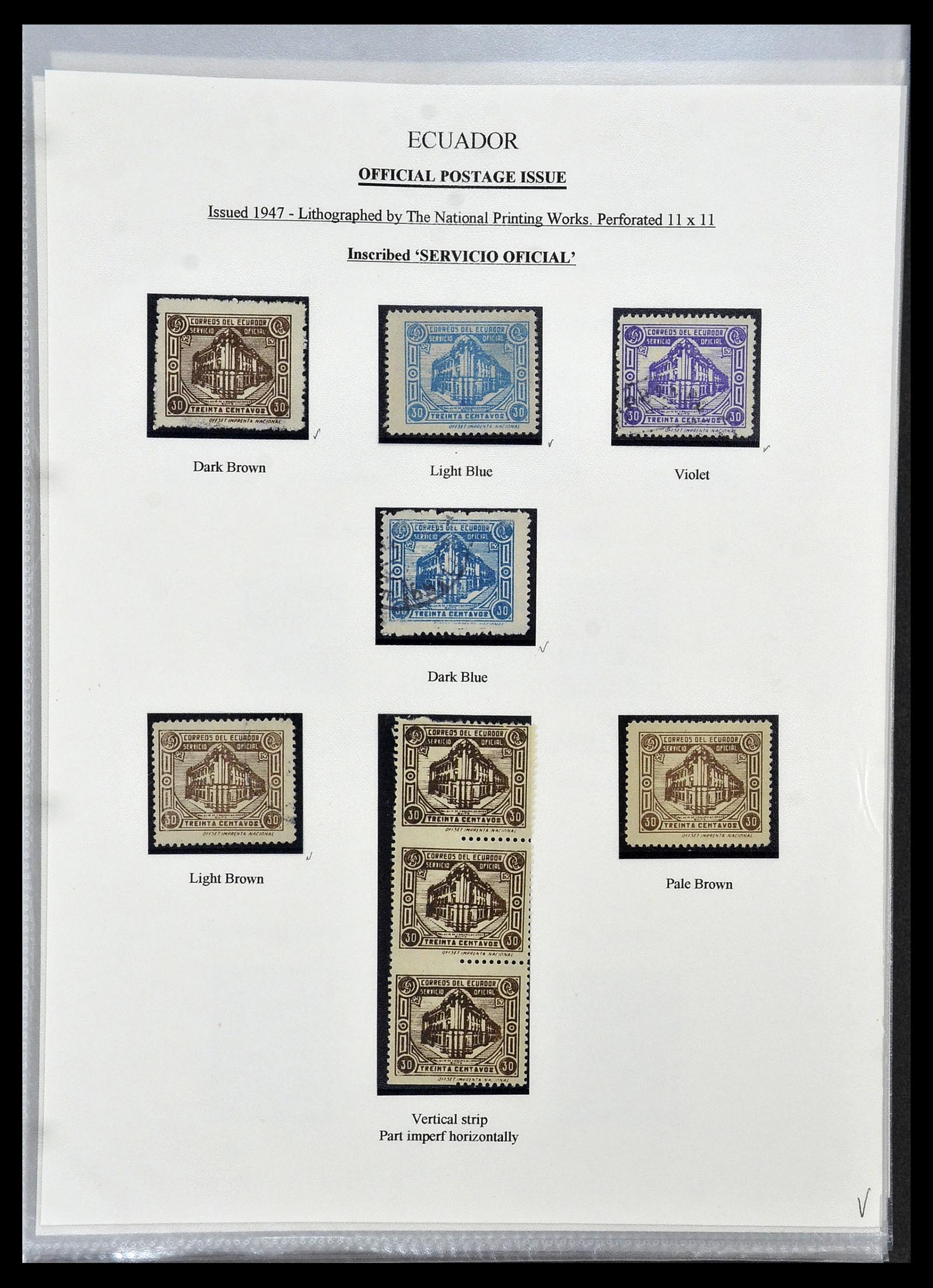 34523 093 - Postzegelverzameling 34523 Ecuador 1899-1952.