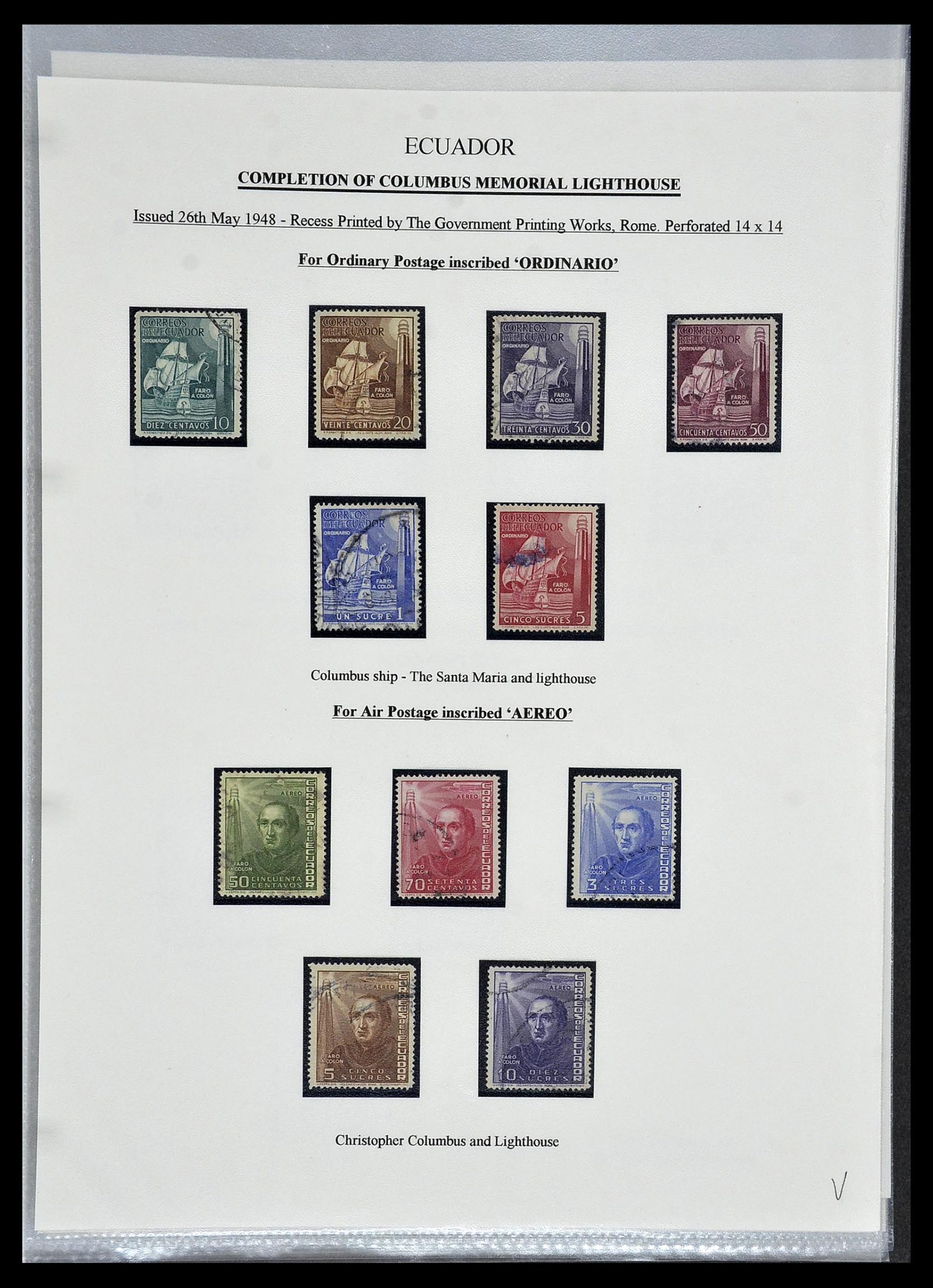 34523 095 - Postzegelverzameling 34523 Ecuador 1899-1952.