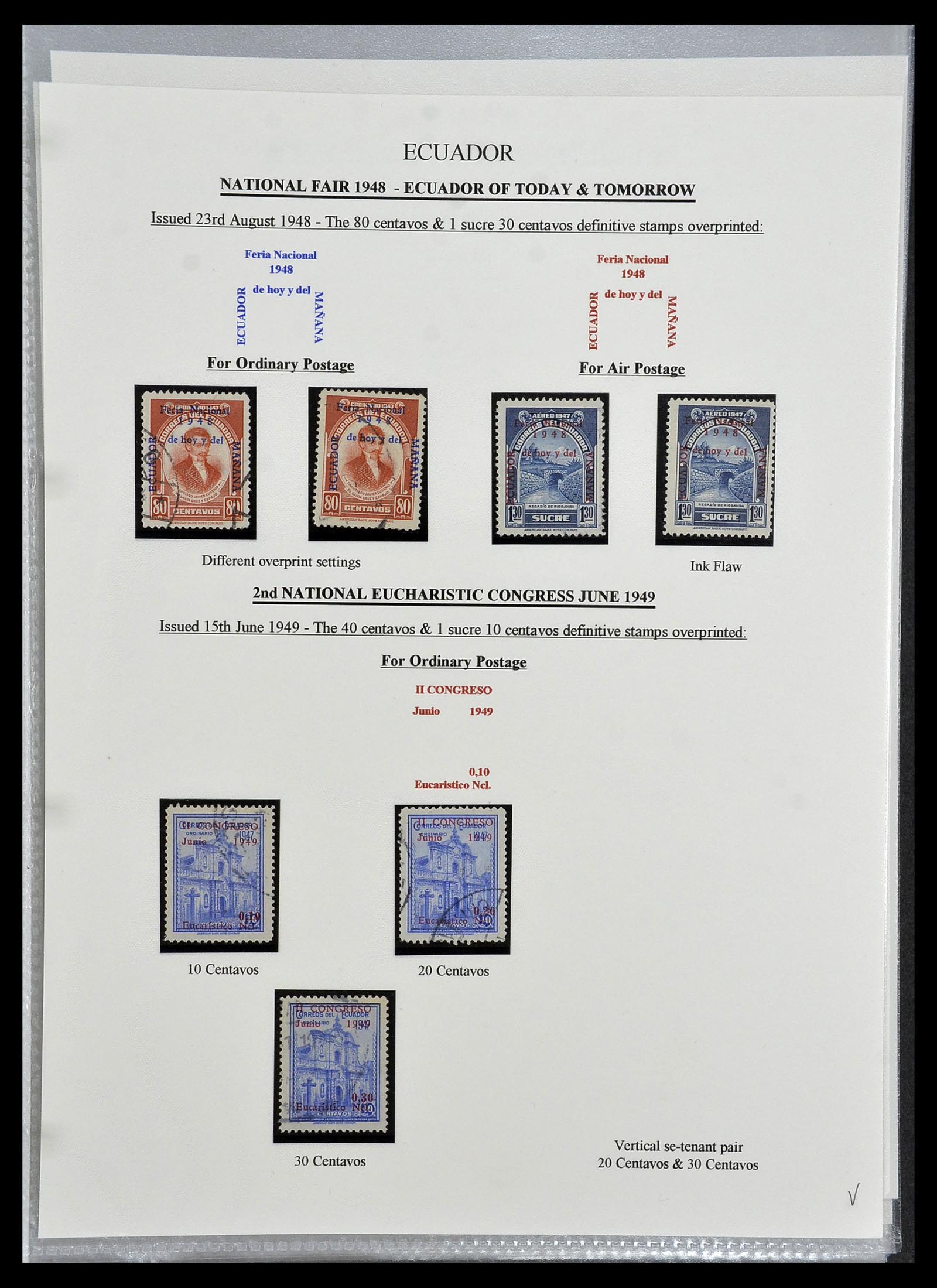 34523 096 - Postzegelverzameling 34523 Ecuador 1899-1952.