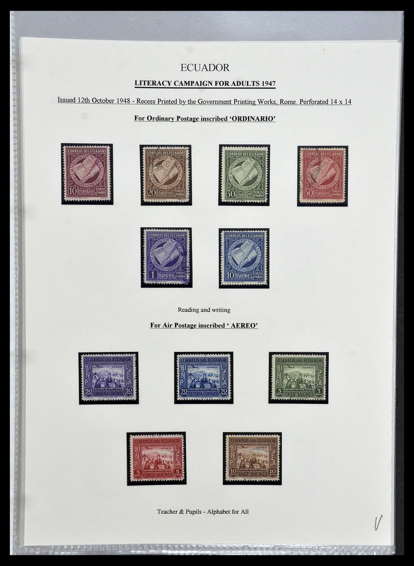 34523 099 - Postzegelverzameling 34523 Ecuador 1899-1952.