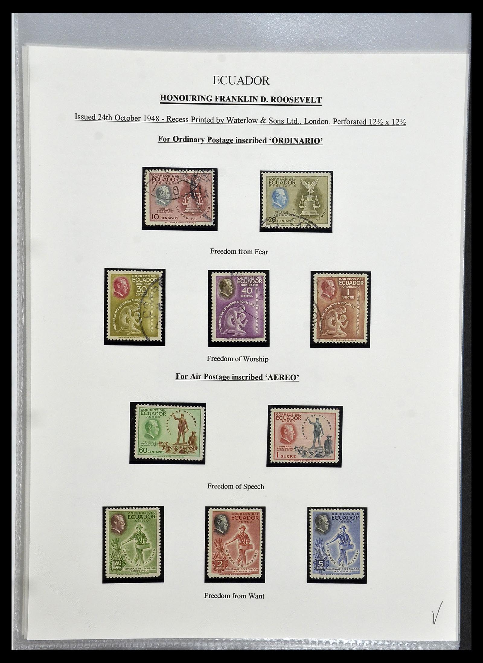 34523 100 - Postzegelverzameling 34523 Ecuador 1899-1952.