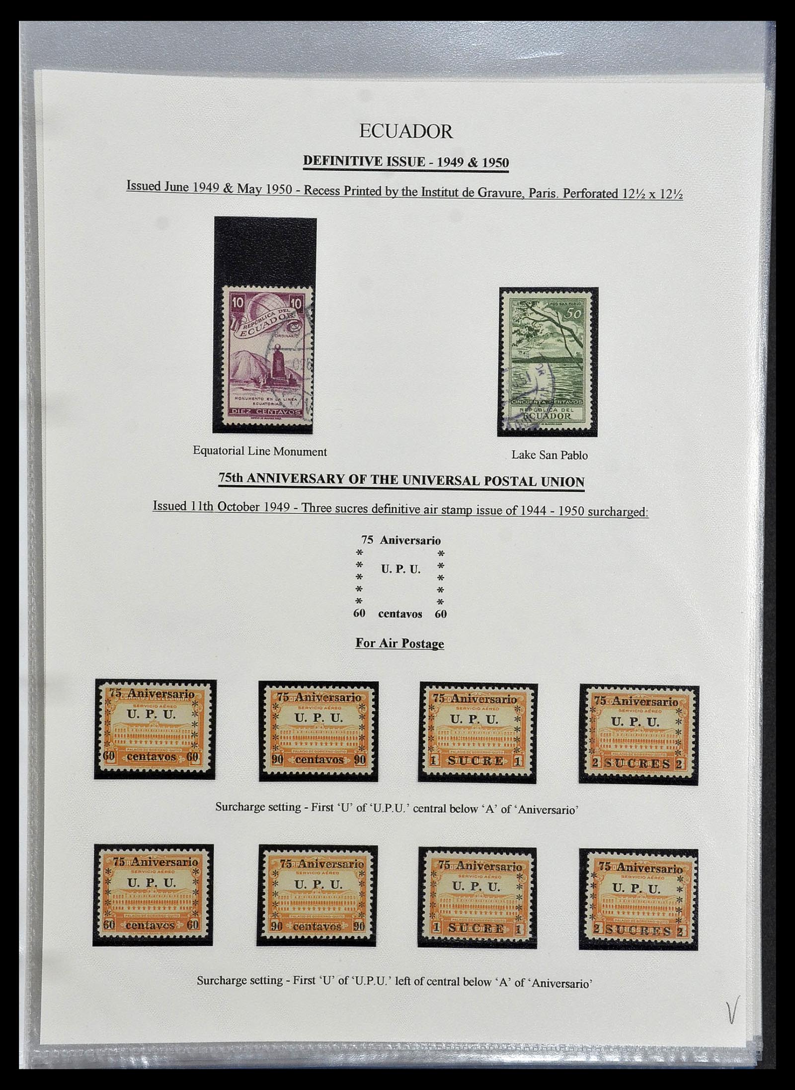 34523 103 - Postzegelverzameling 34523 Ecuador 1899-1952.