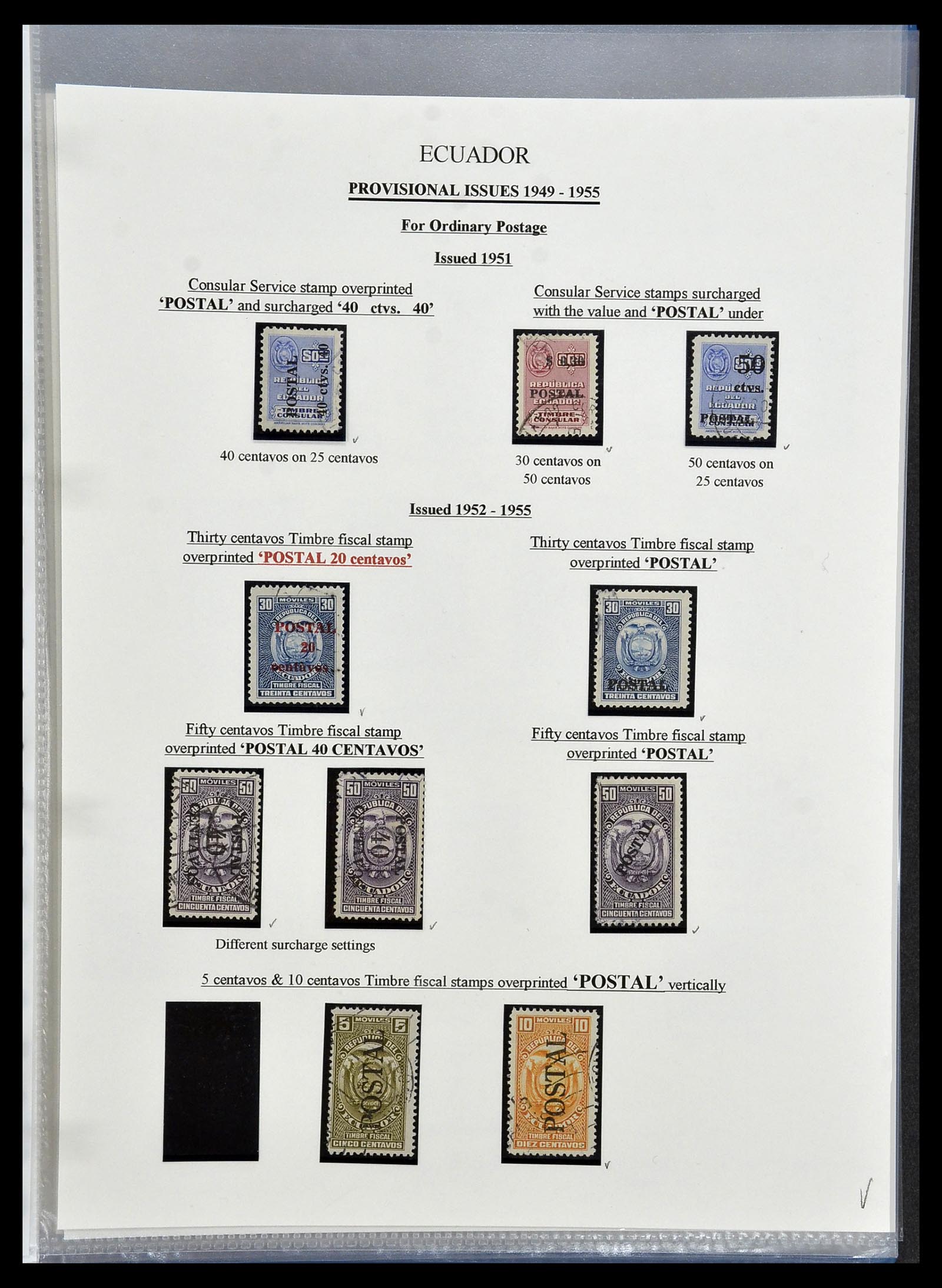 34523 109 - Postzegelverzameling 34523 Ecuador 1899-1952.