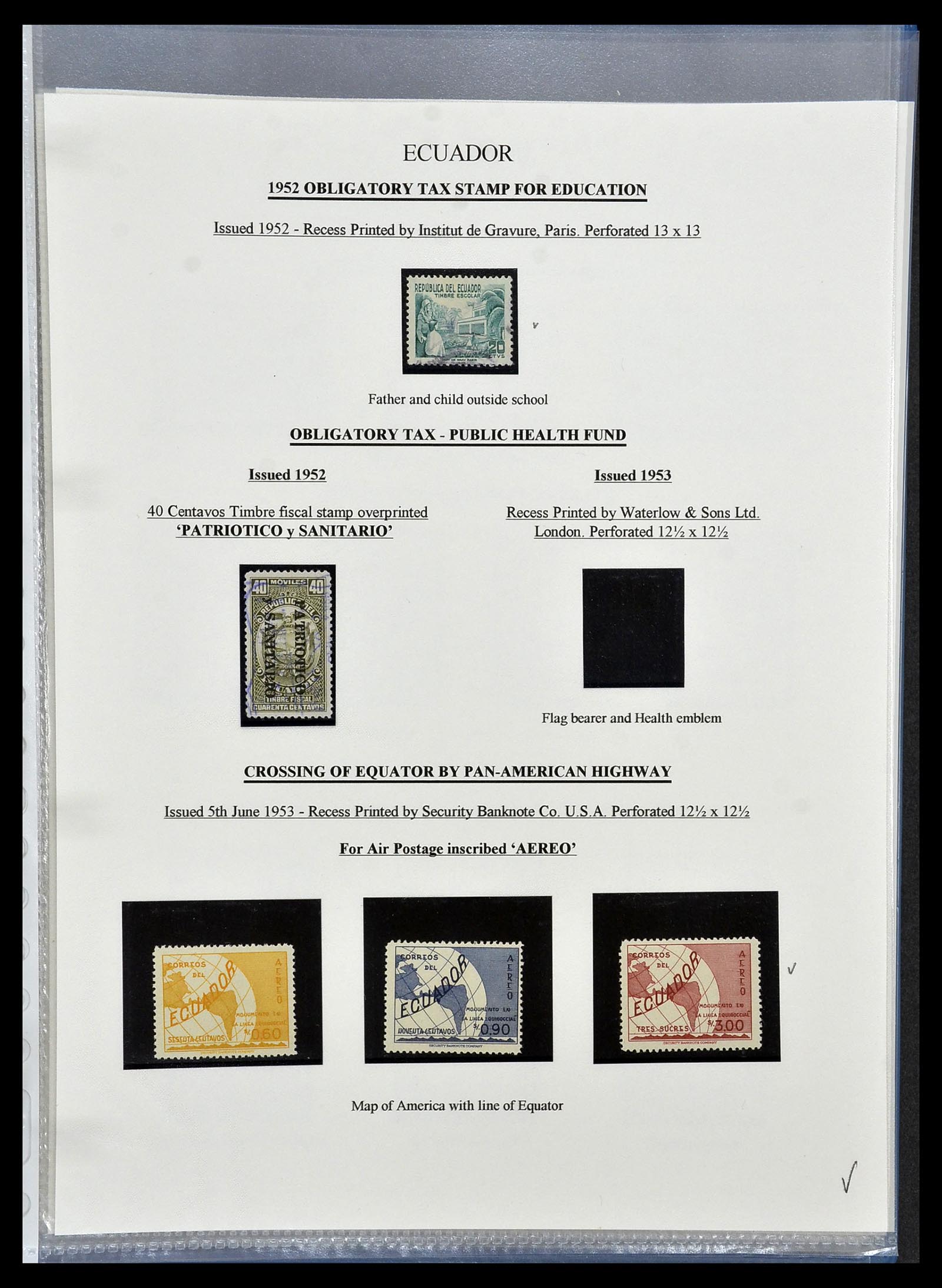 34523 112 - Postzegelverzameling 34523 Ecuador 1899-1952.