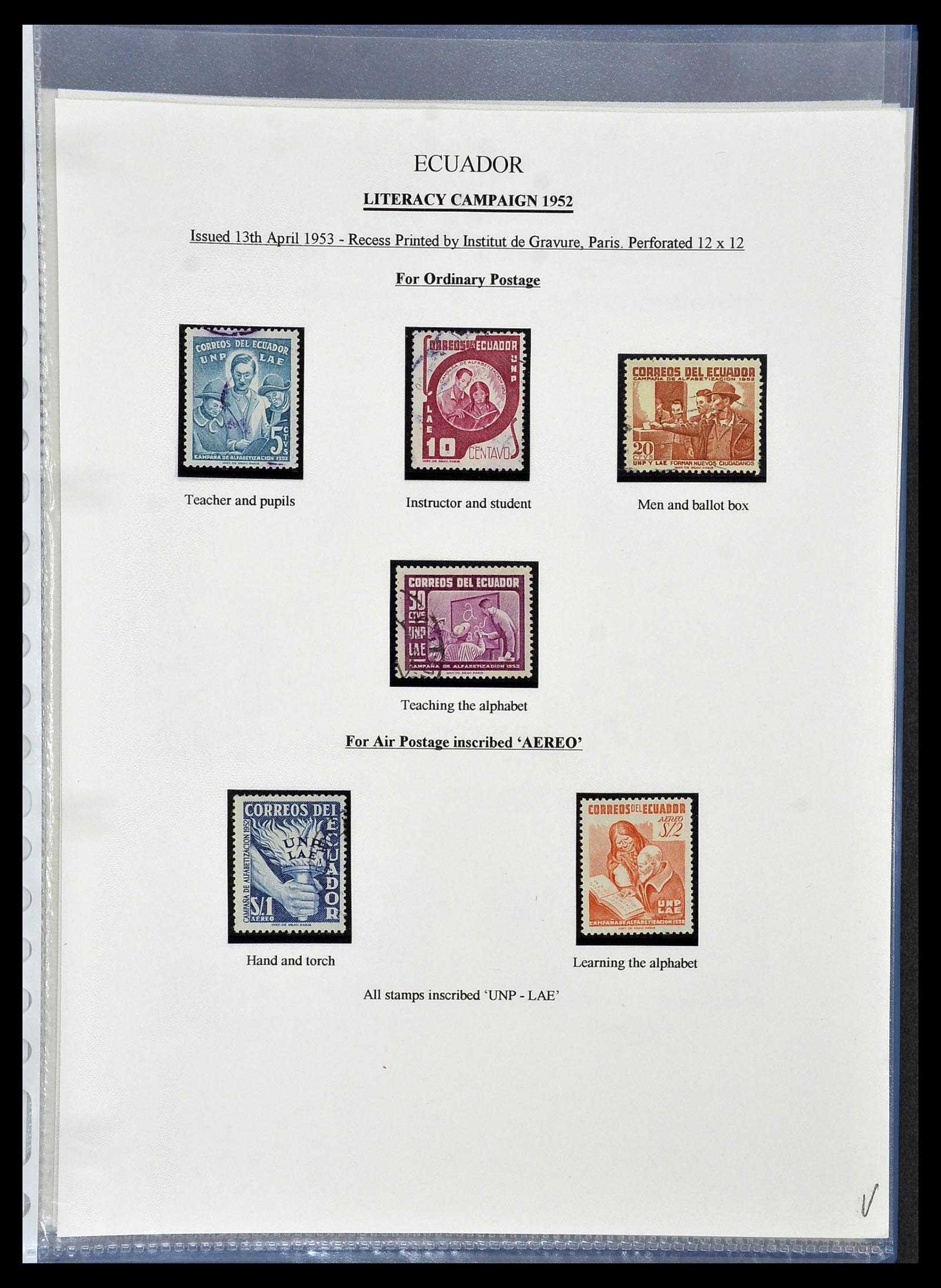 34523 114 - Postzegelverzameling 34523 Ecuador 1899-1952.