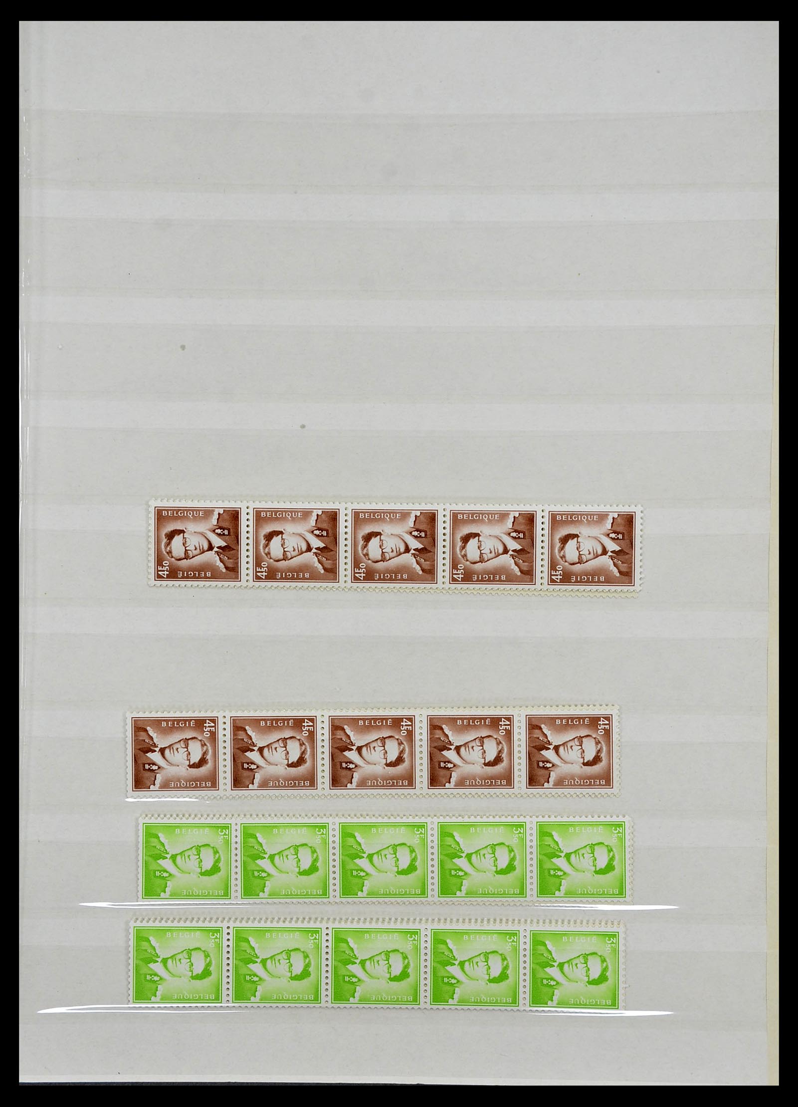 34524 099 - Stamp Collection 34524 Belgium plate and etching numbers 1963-1990.