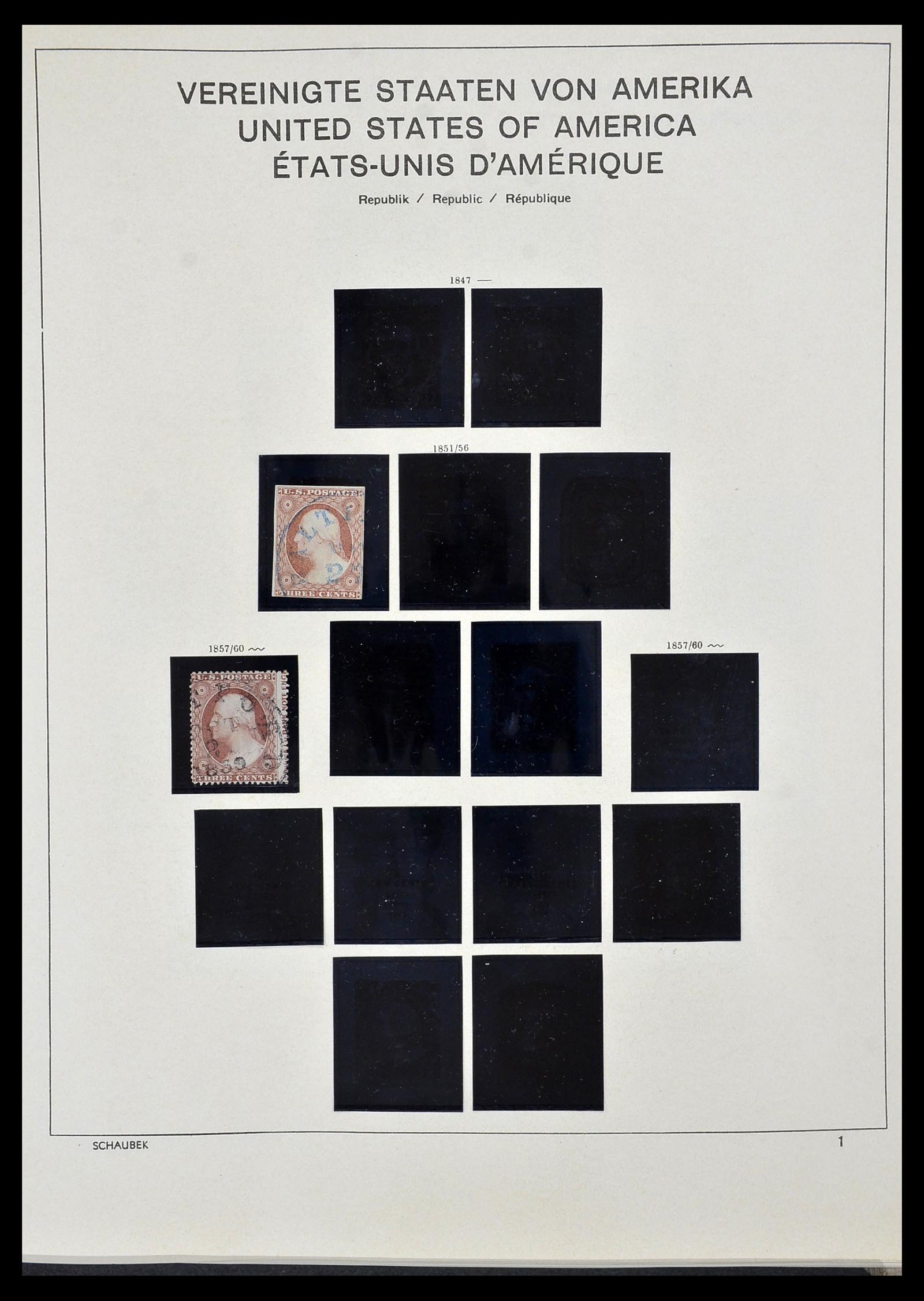 34525 001 - Postzegelverzameling 34525 USA 1851-1980.
