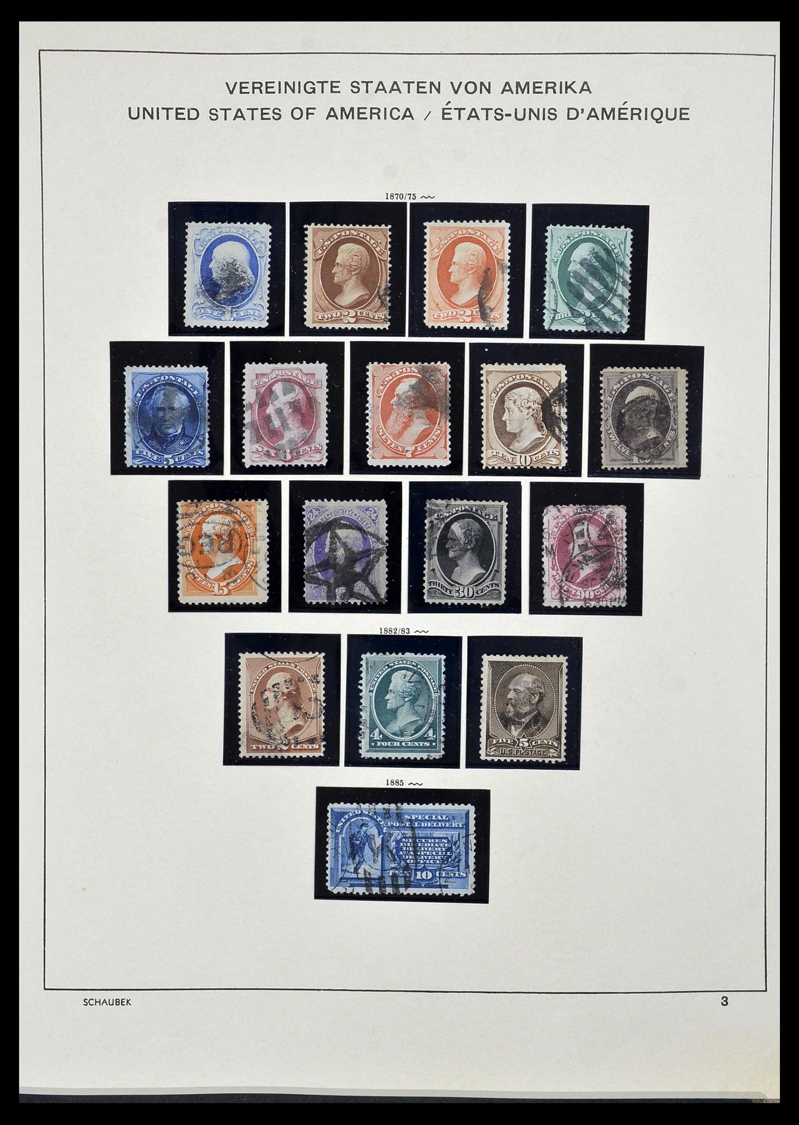 34525 004 - Postzegelverzameling 34525 USA 1851-1980.