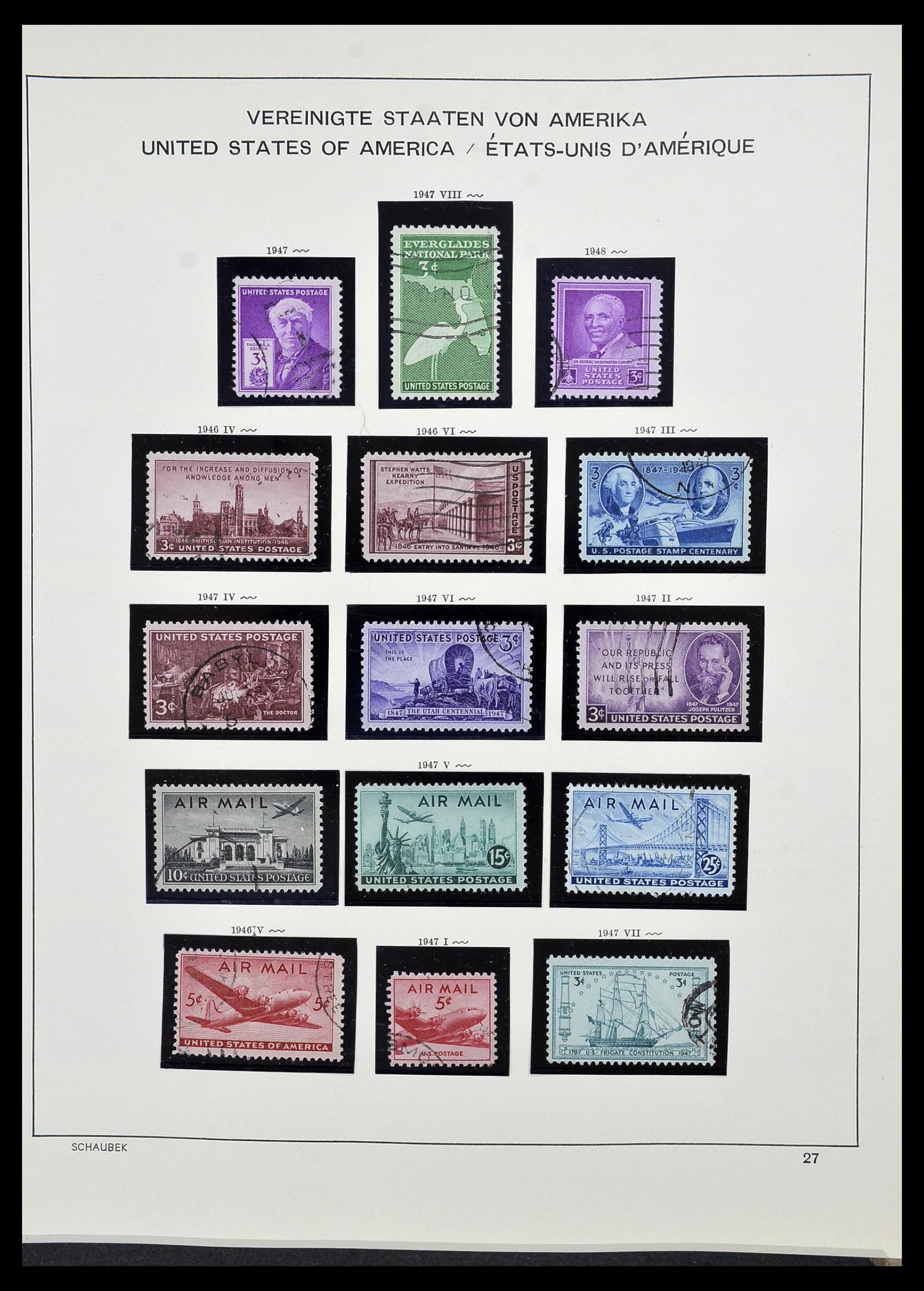 34525 044 - Postzegelverzameling 34525 USA 1851-1980.