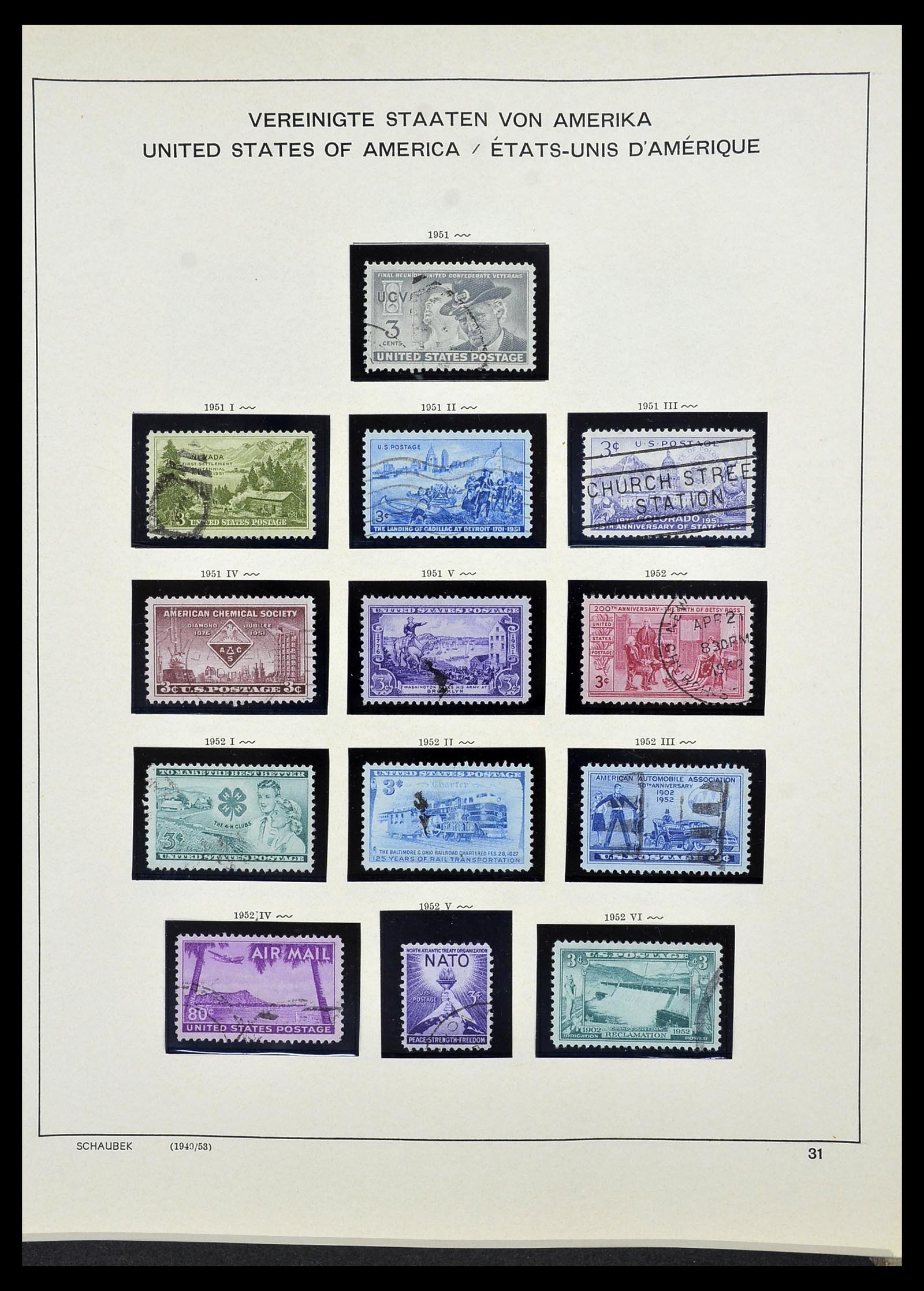 34525 048 - Postzegelverzameling 34525 USA 1851-1980.
