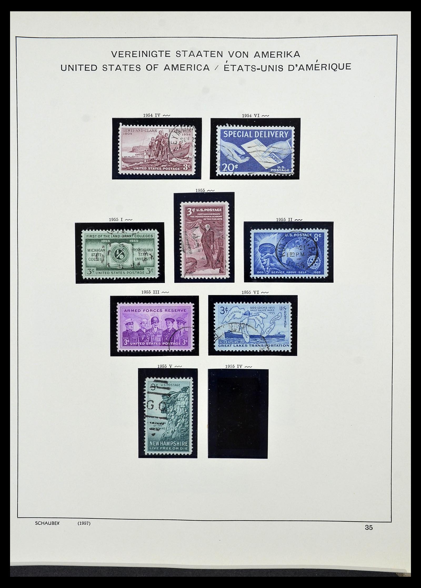 34525 052 - Postzegelverzameling 34525 USA 1851-1980.