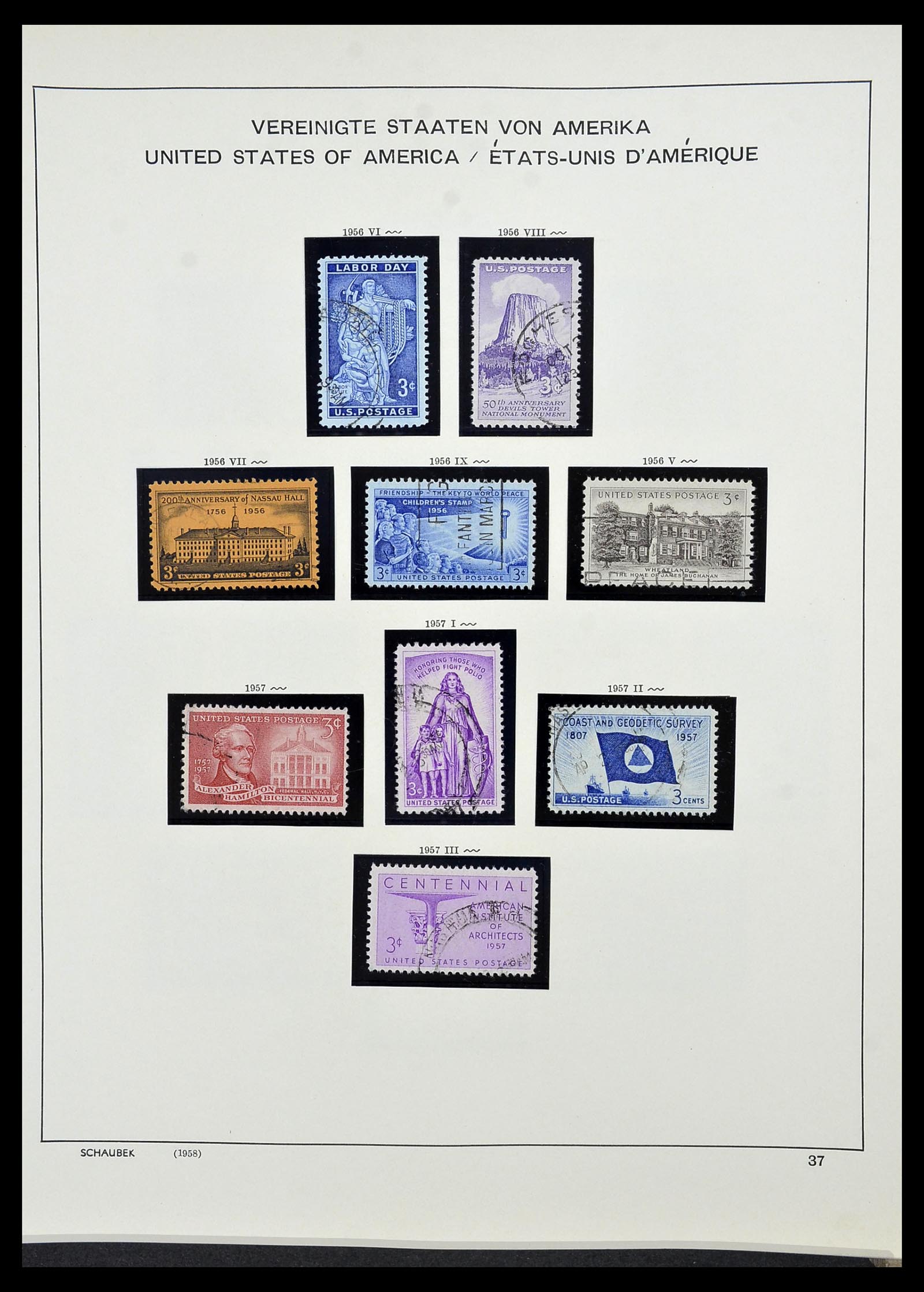 34525 054 - Postzegelverzameling 34525 USA 1851-1980.