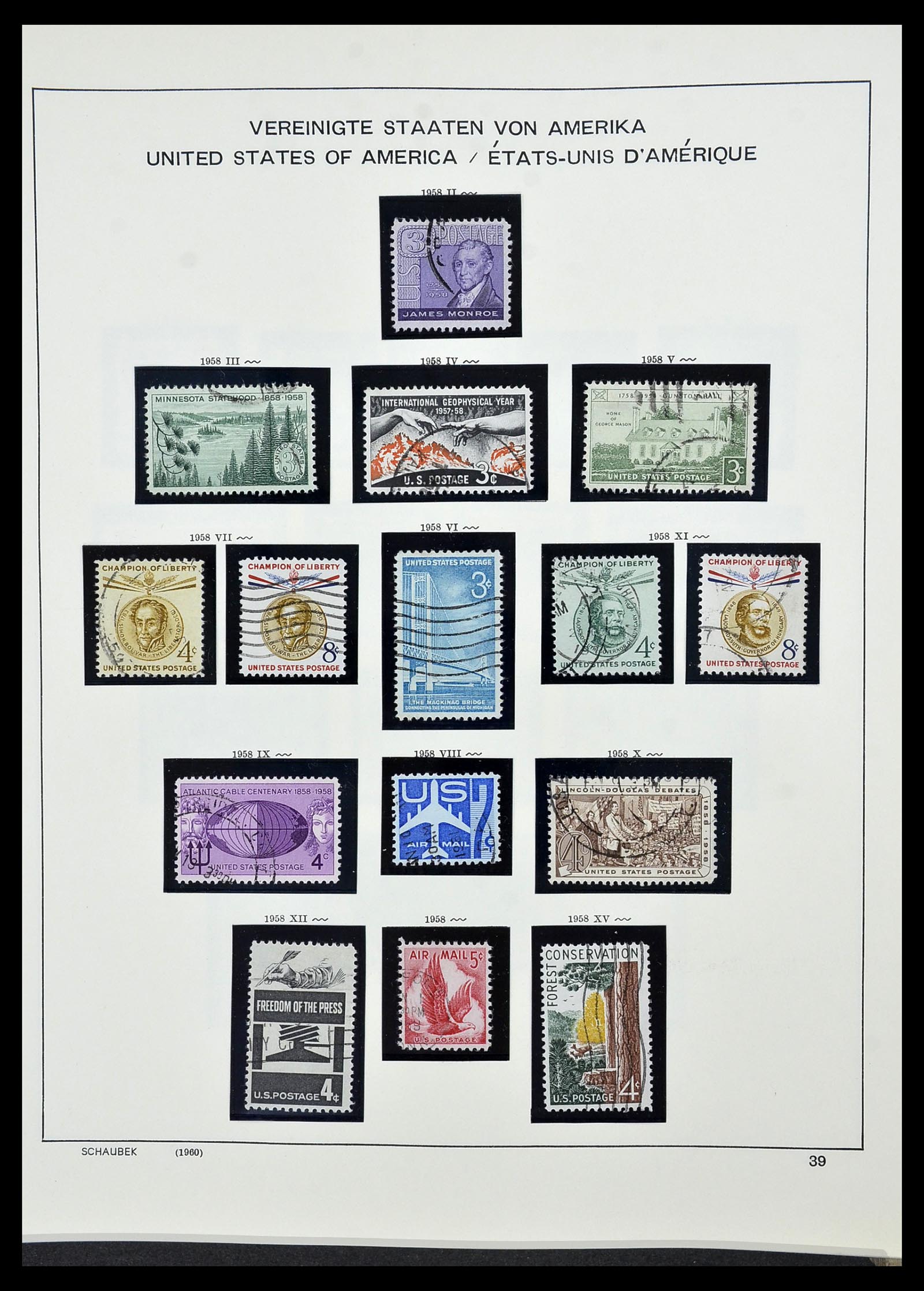 34525 056 - Postzegelverzameling 34525 USA 1851-1980.
