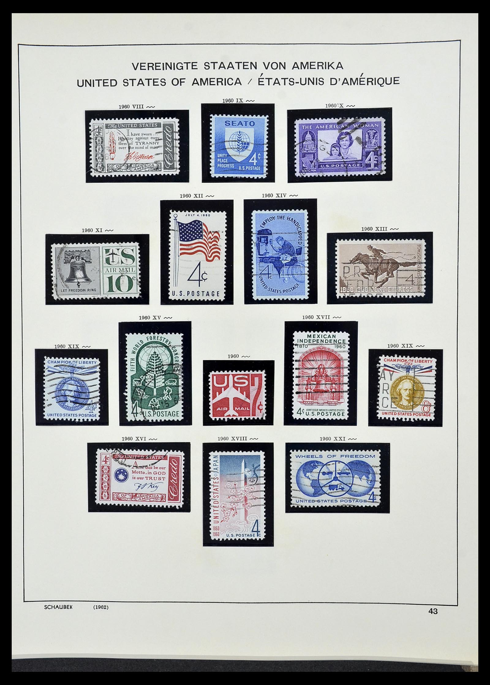 34525 060 - Postzegelverzameling 34525 USA 1851-1980.