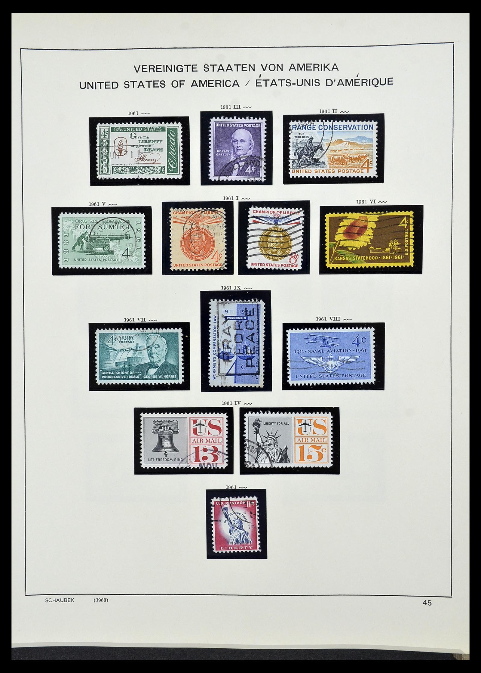 34525 062 - Postzegelverzameling 34525 USA 1851-1980.