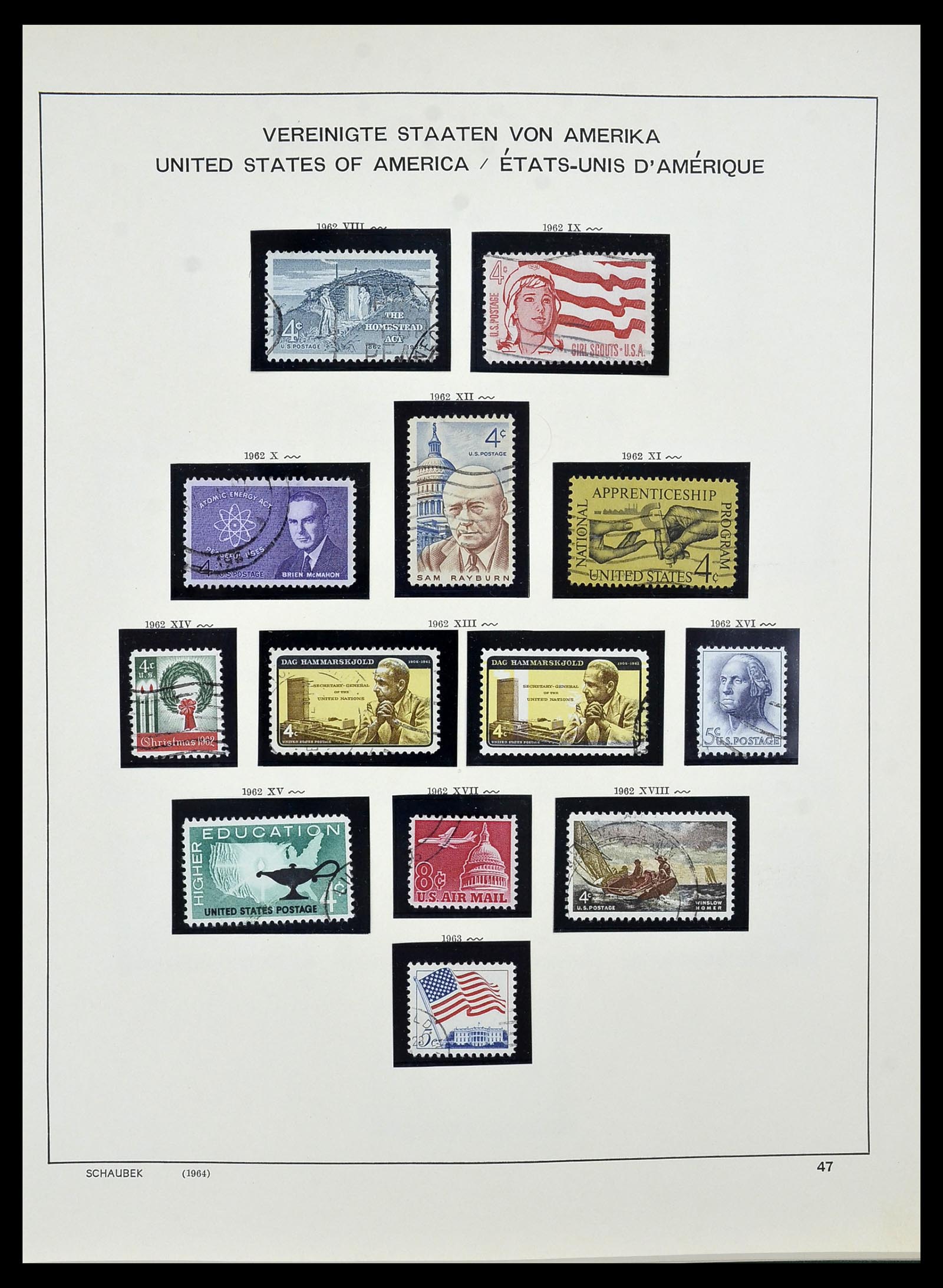 34525 064 - Postzegelverzameling 34525 USA 1851-1980.