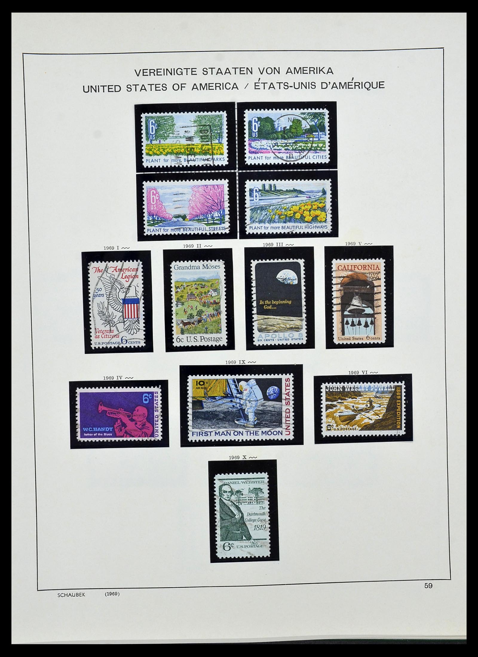 34525 076 - Postzegelverzameling 34525 USA 1851-1980.