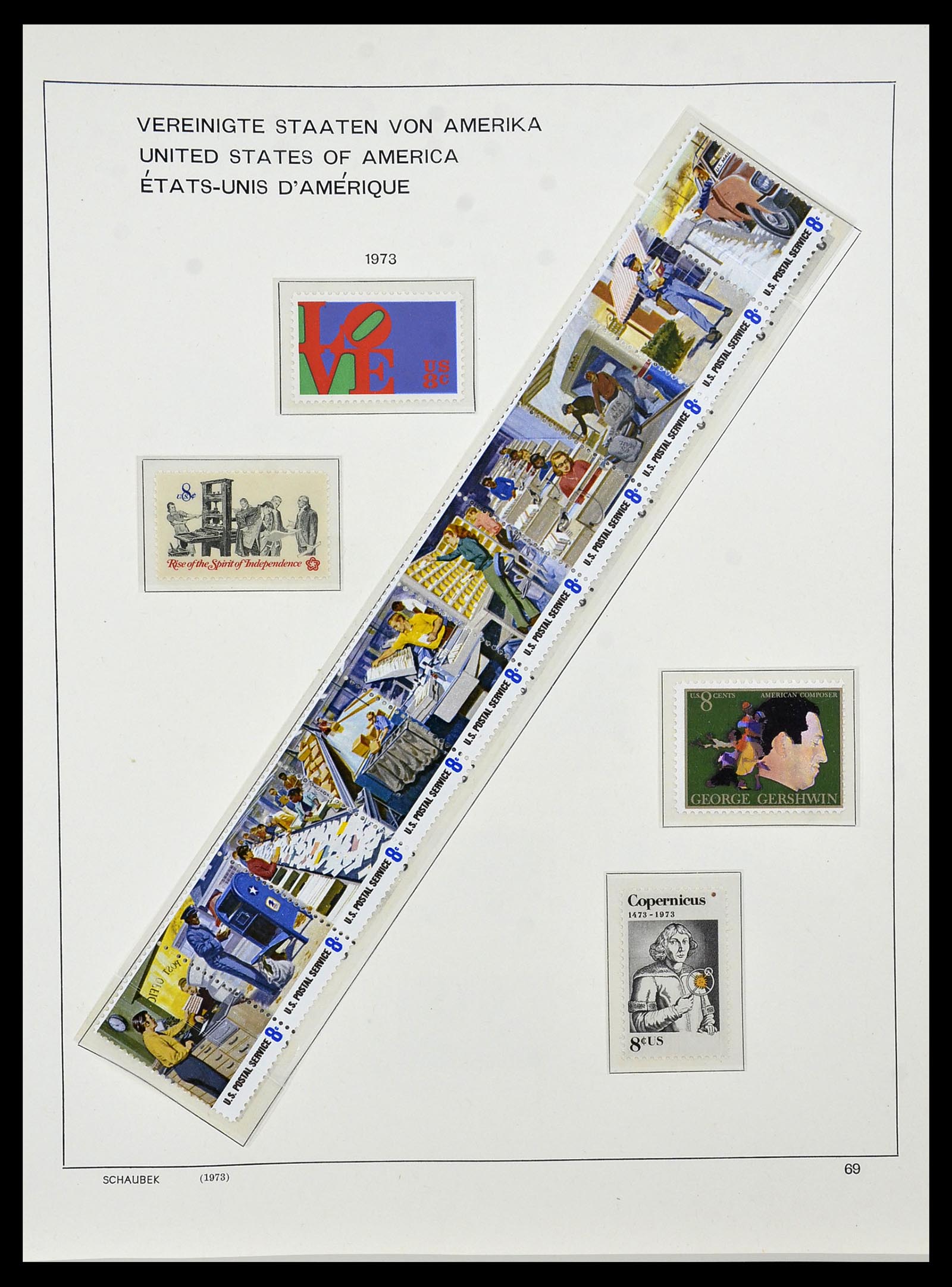 34525 163 - Postzegelverzameling 34525 USA 1851-1980.